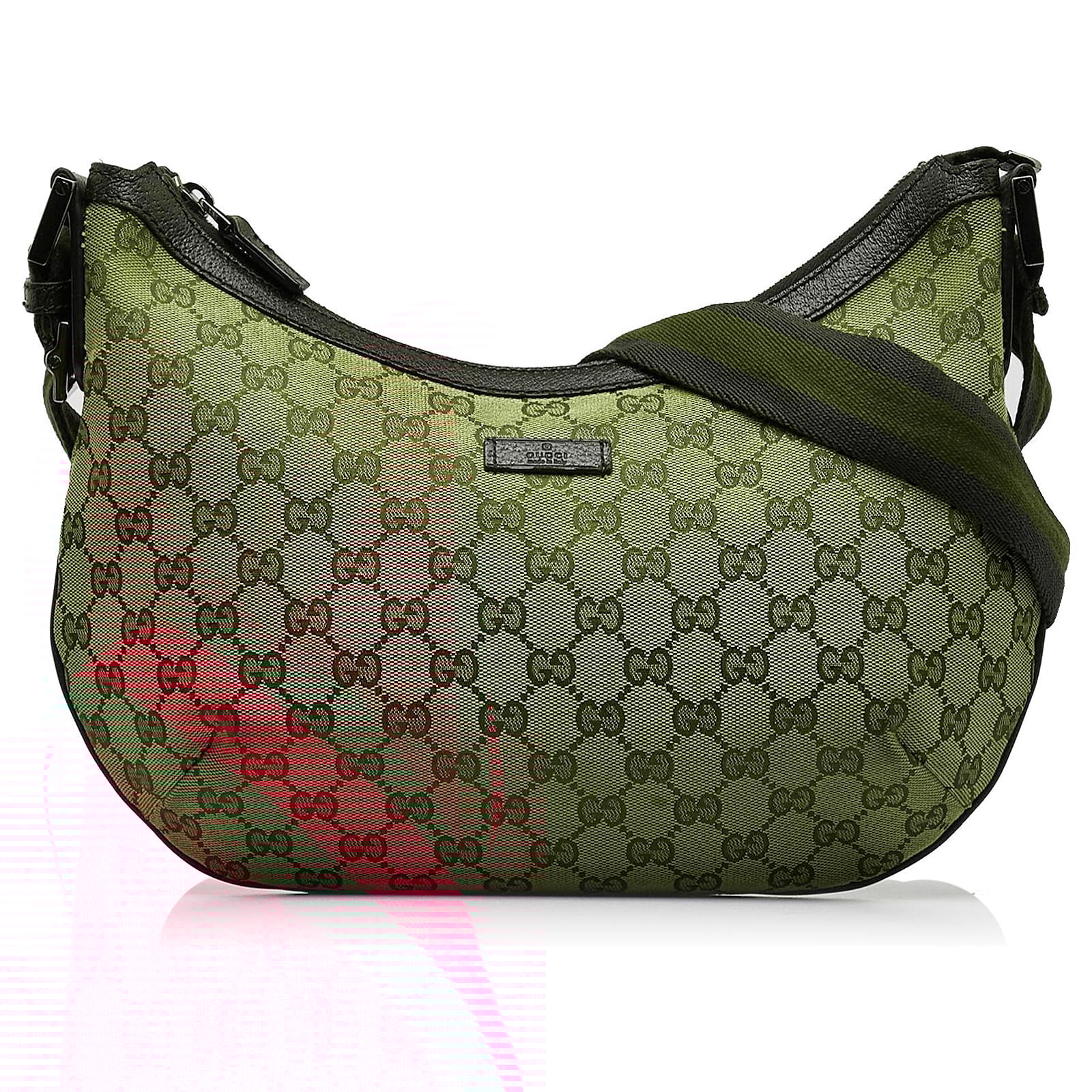 Gucci Brown GG Canvas Web Crossbody Beige Cloth Cloth ref