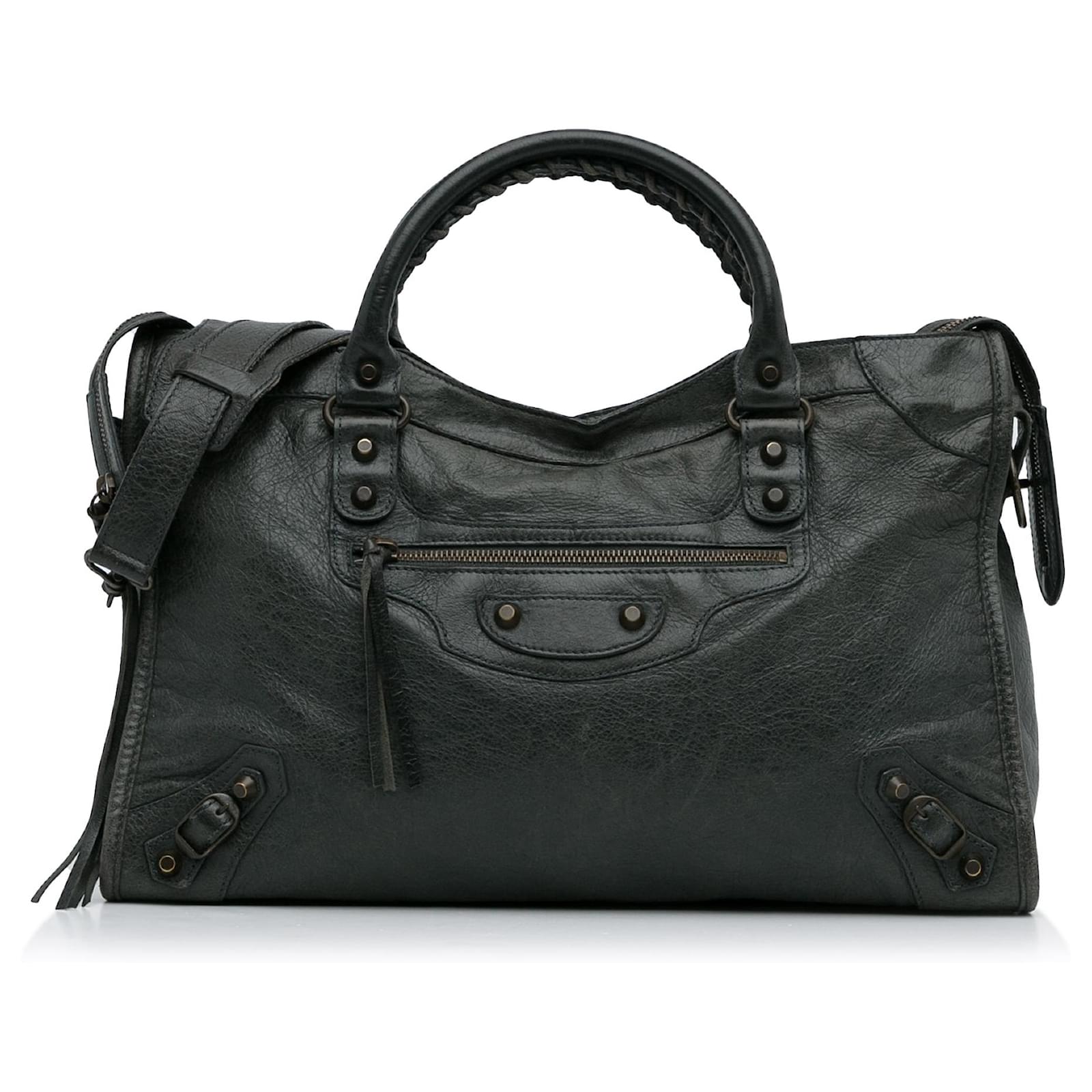 Balenciaga Black Motocross Classic City Leather ref.1057355 - Joli