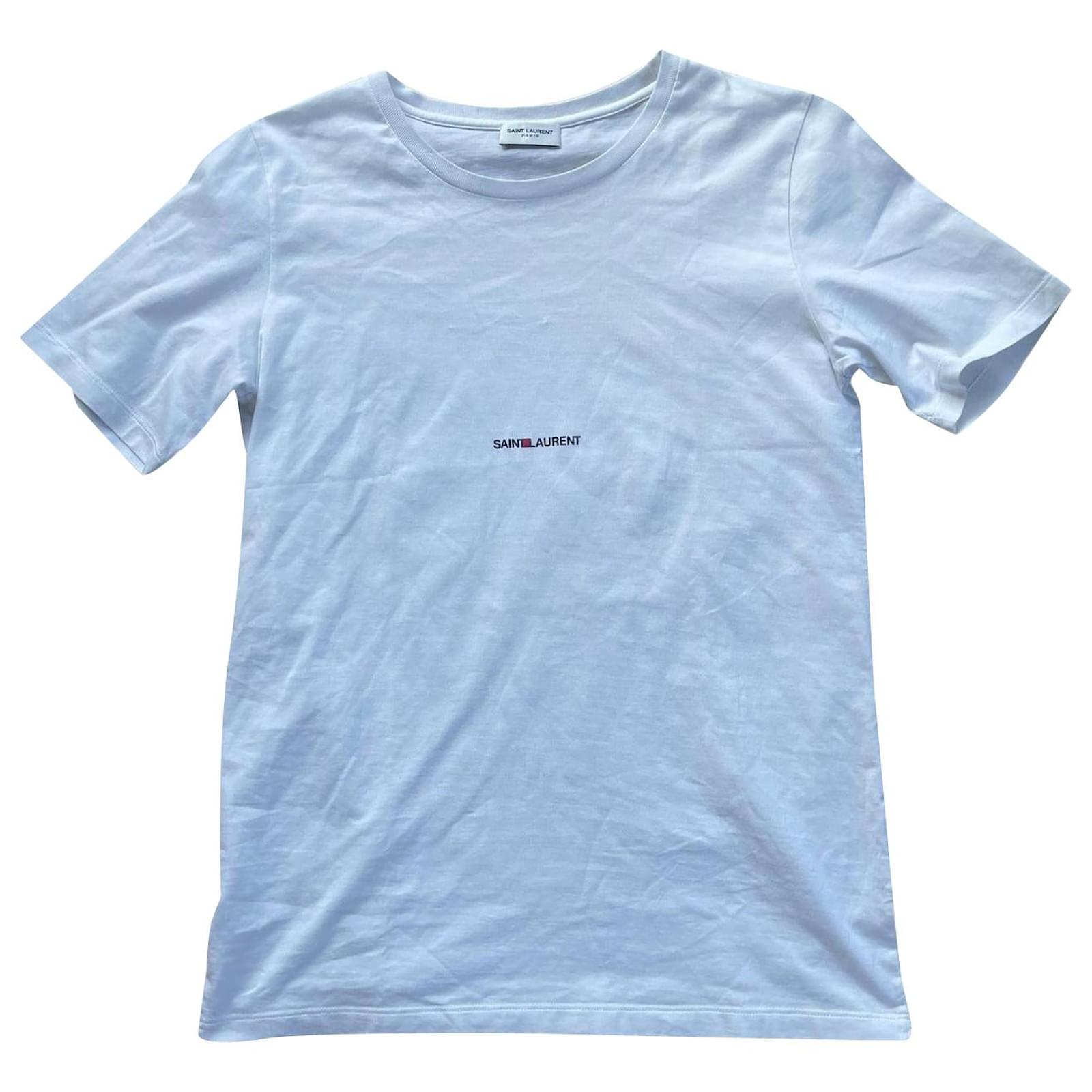 Saint Laurent Paris 17Ss Mini Logo Crew Neck Short Sleeve T-Shirt