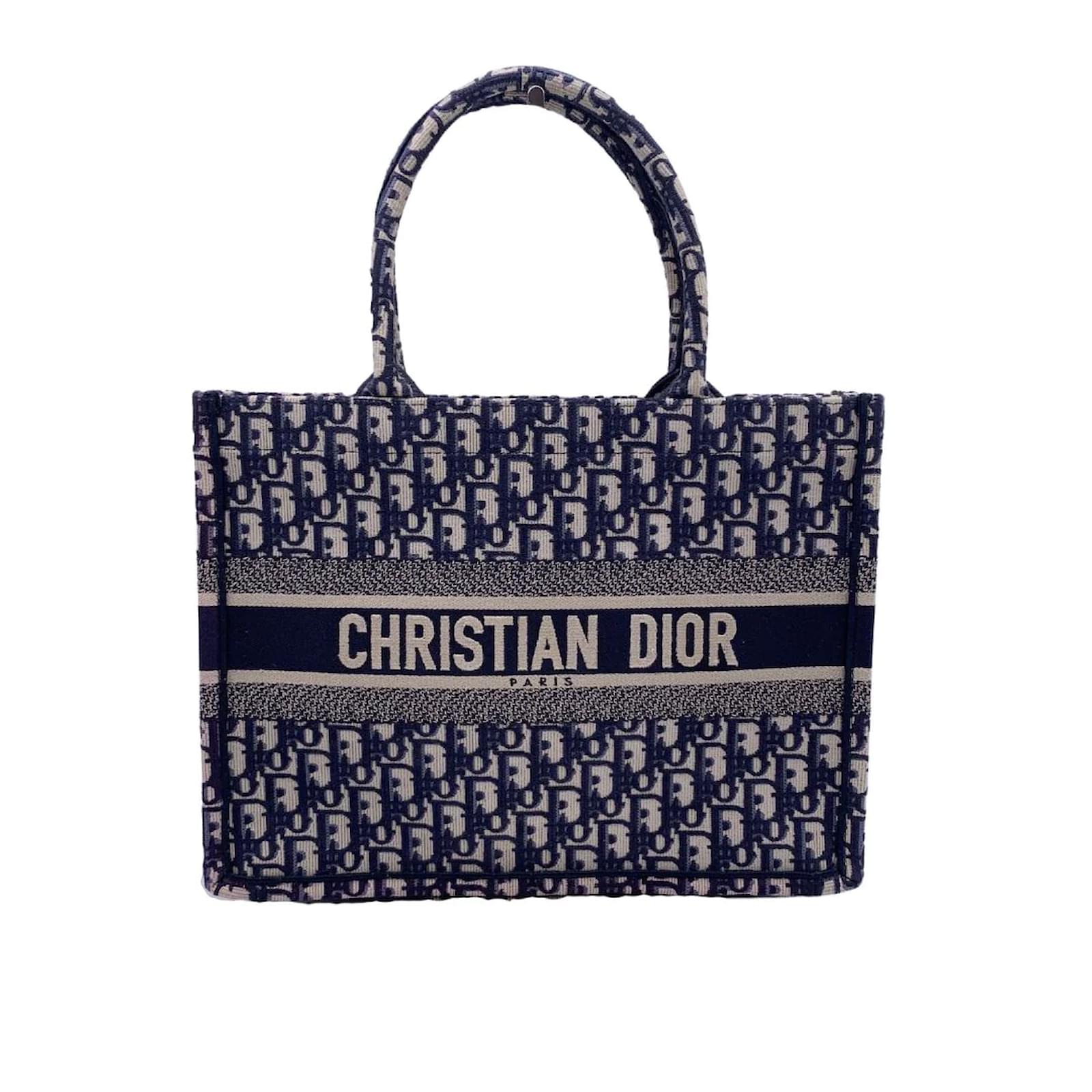 Dior 2022 Pre-owned Small Oblique Book Tote Bag - Blue