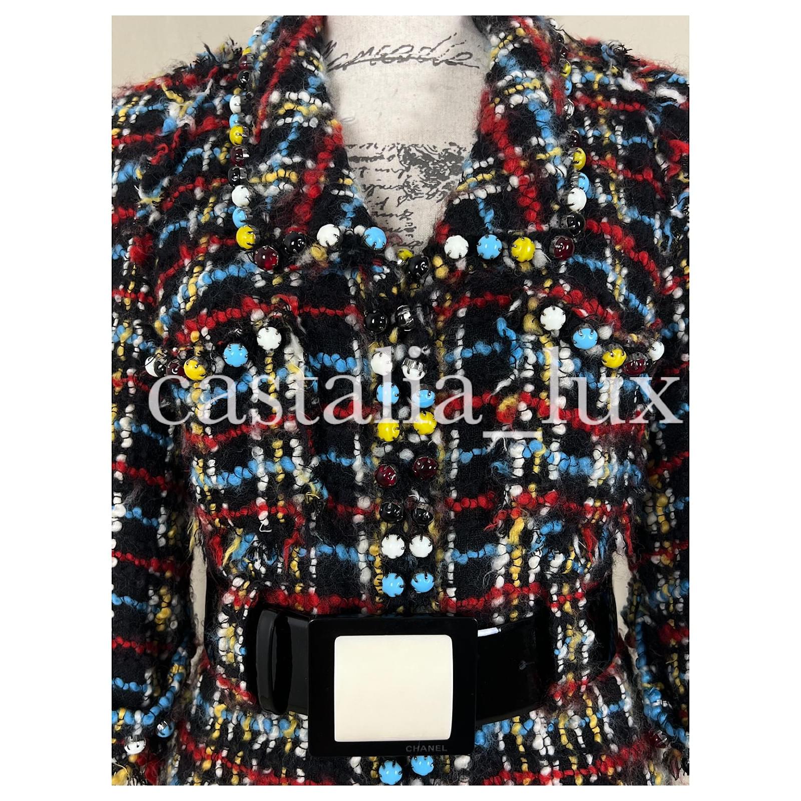 Jackets Chanel 9K$ New Charm Embellished Tweed Jacket / Coat Size 36 FR