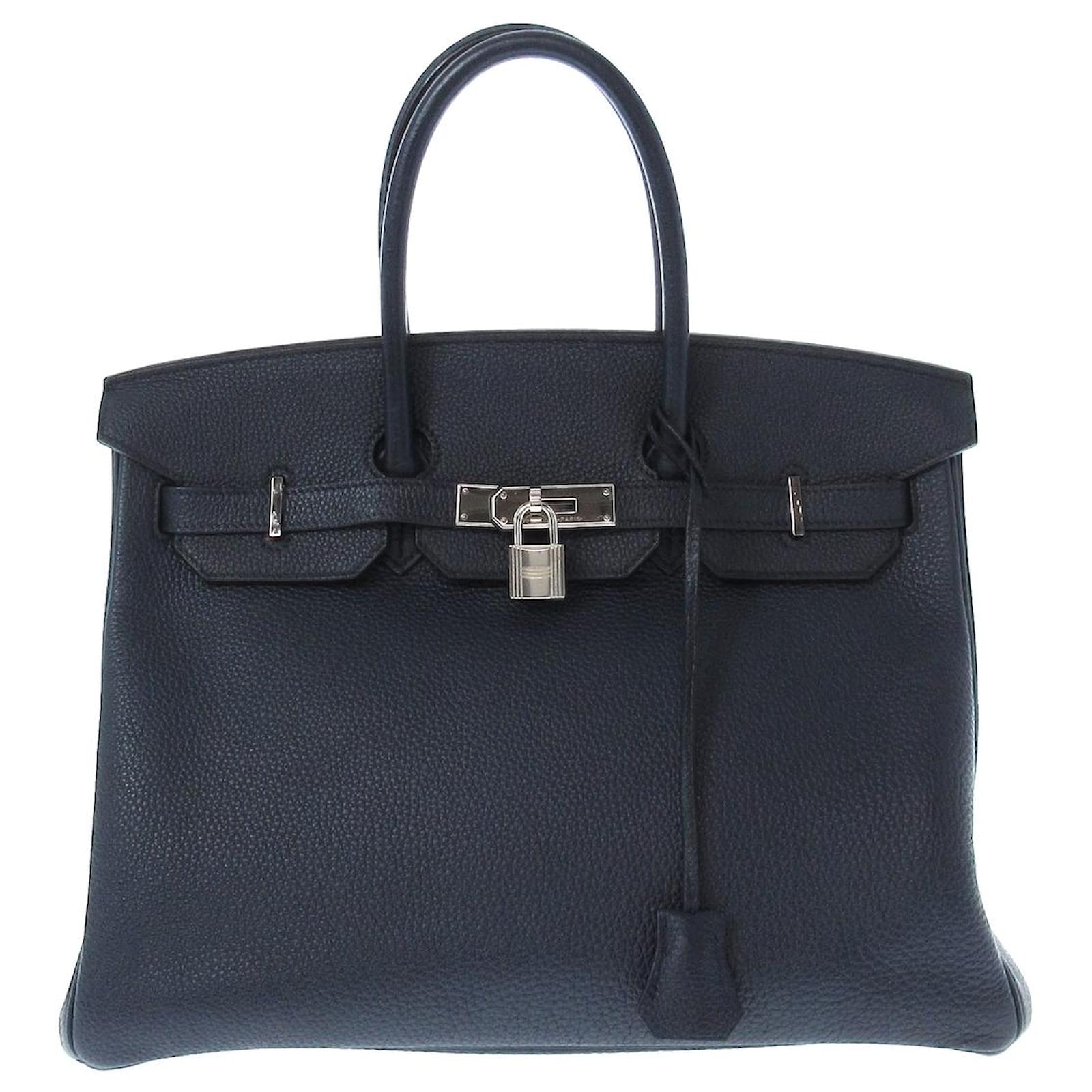 Hermès HERMES BIRKIN 35 Navy blue Leather ref.1058529 - Joli Closet