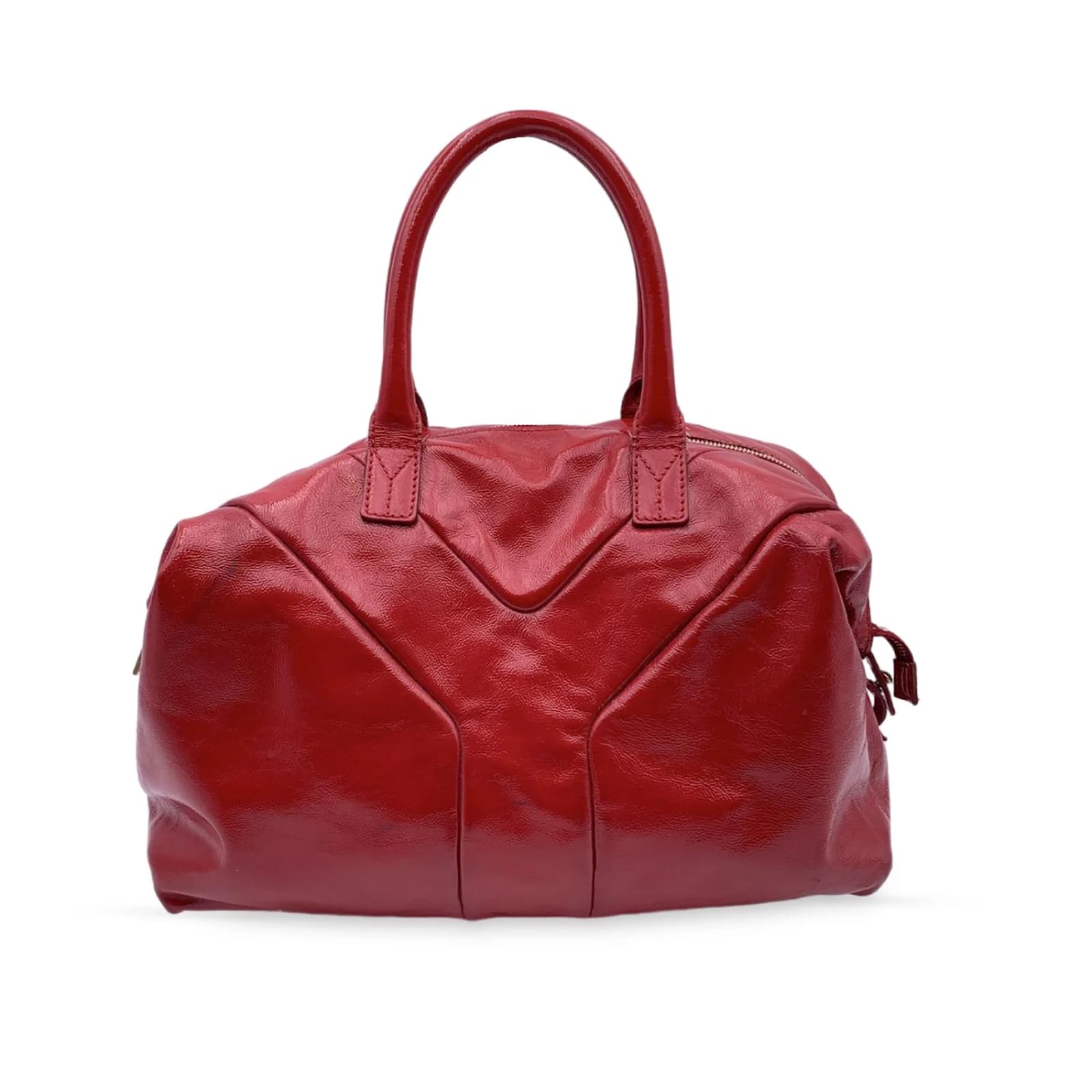 Yves Saint Laurent Red Quilted Leather Medium LouLou Bag - Yoogi's Closet