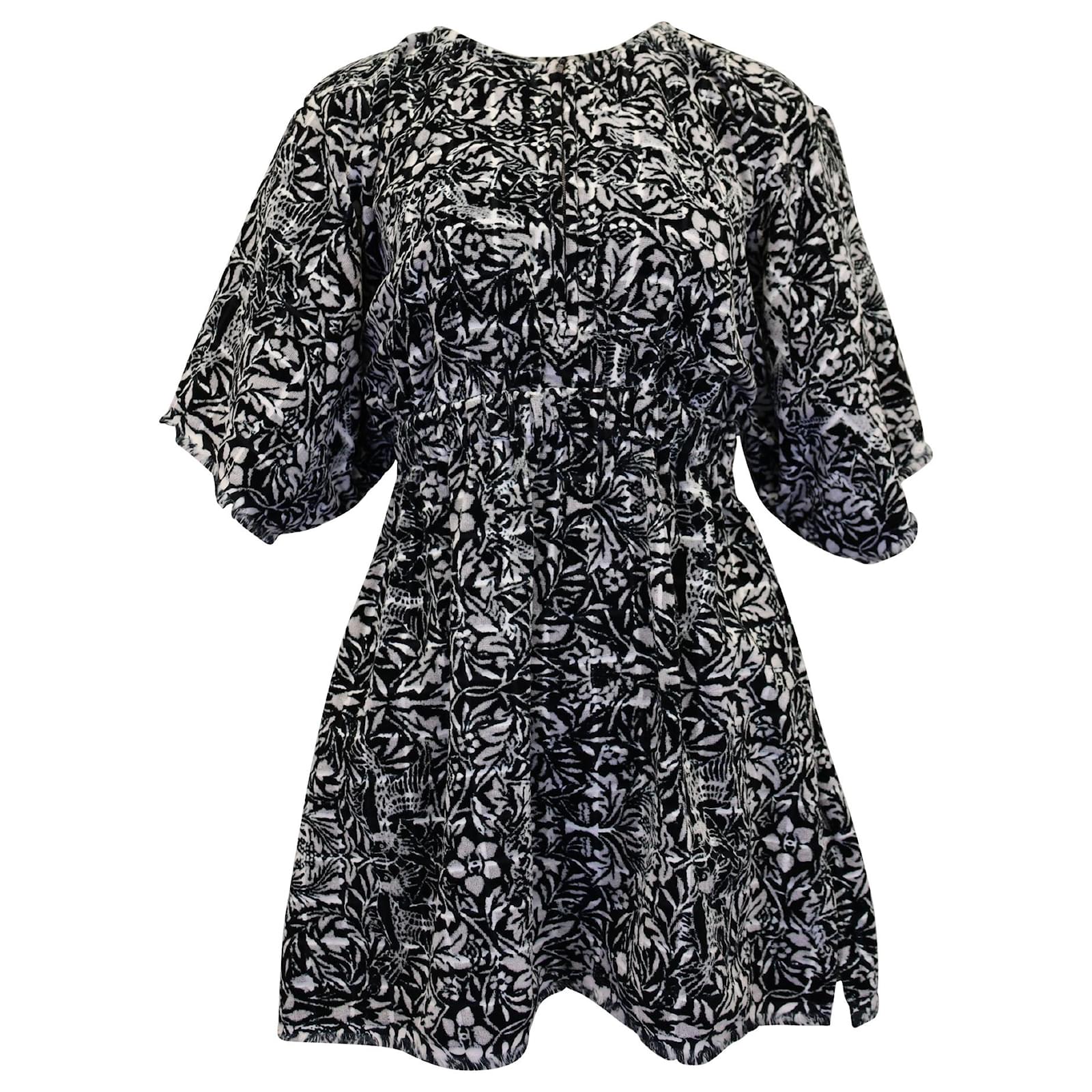 Dresses Chanel Chanel Printed Mini Dress in Black Cotton Size 42 FR
