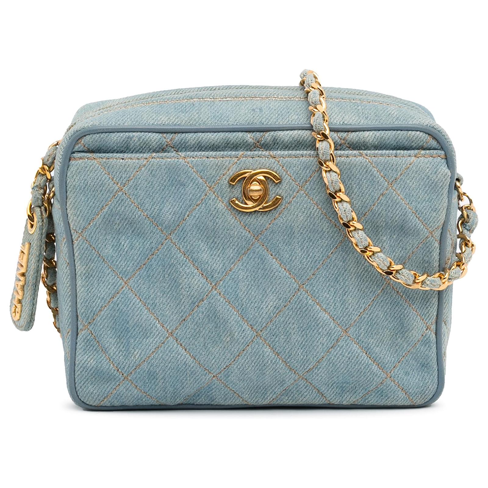 Chanel blue crossbody on sale bag