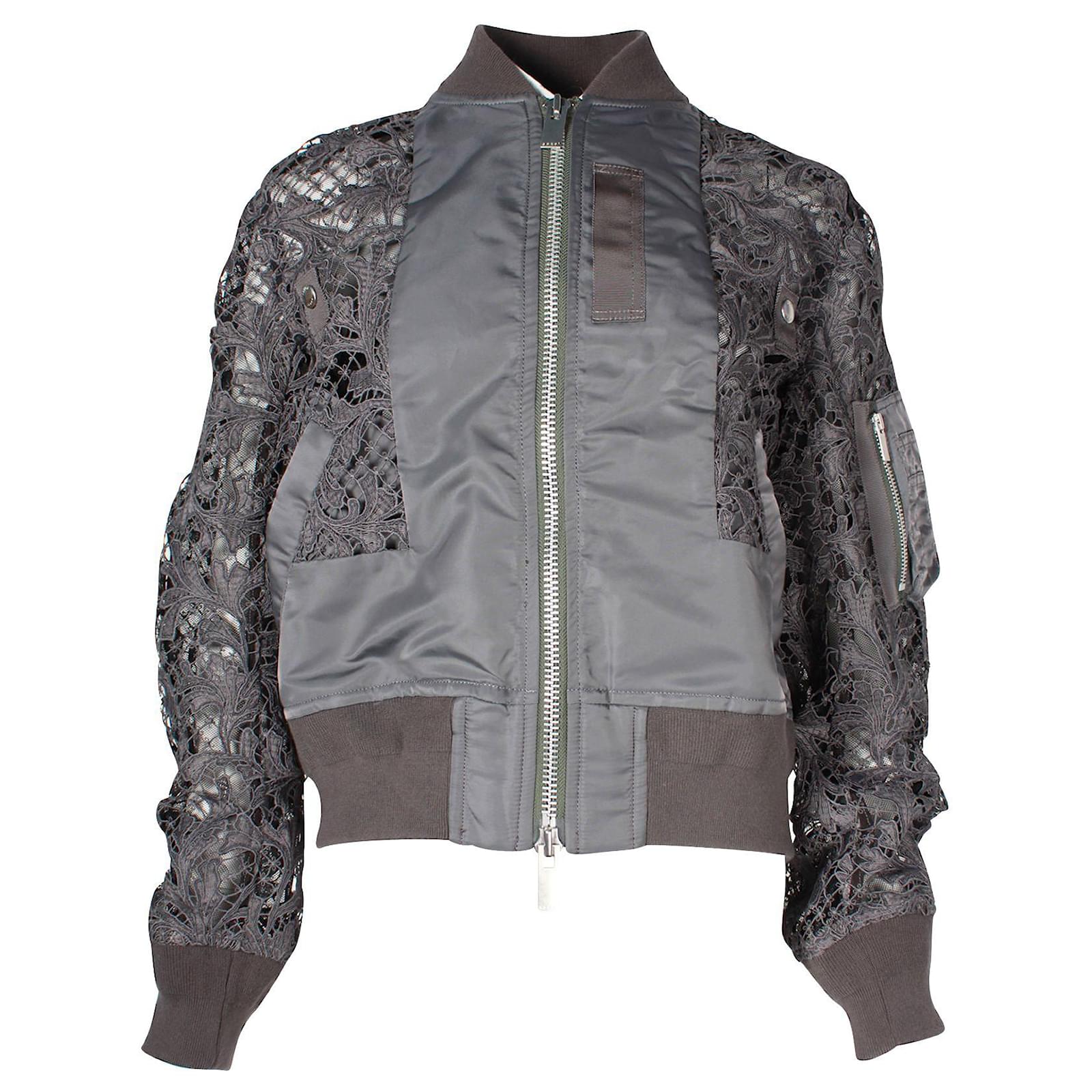 Sacai Lace Raffle Bomber Jacket Black Size1 | eBay