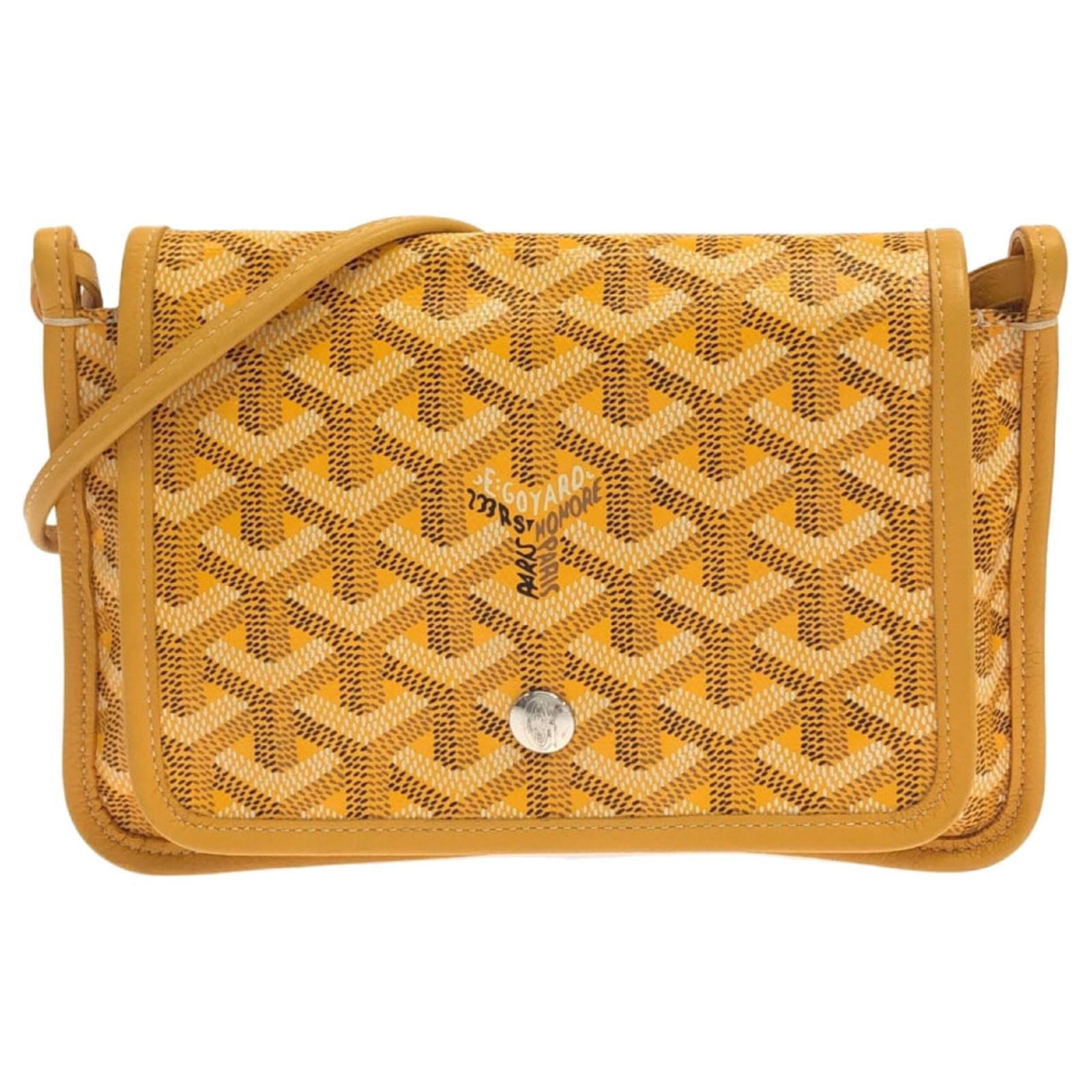 PLUMET POCKET WALLET 20 IN YELLOW GOYARDINE CANVAS AND LAMBSKIN TRIM main image 1