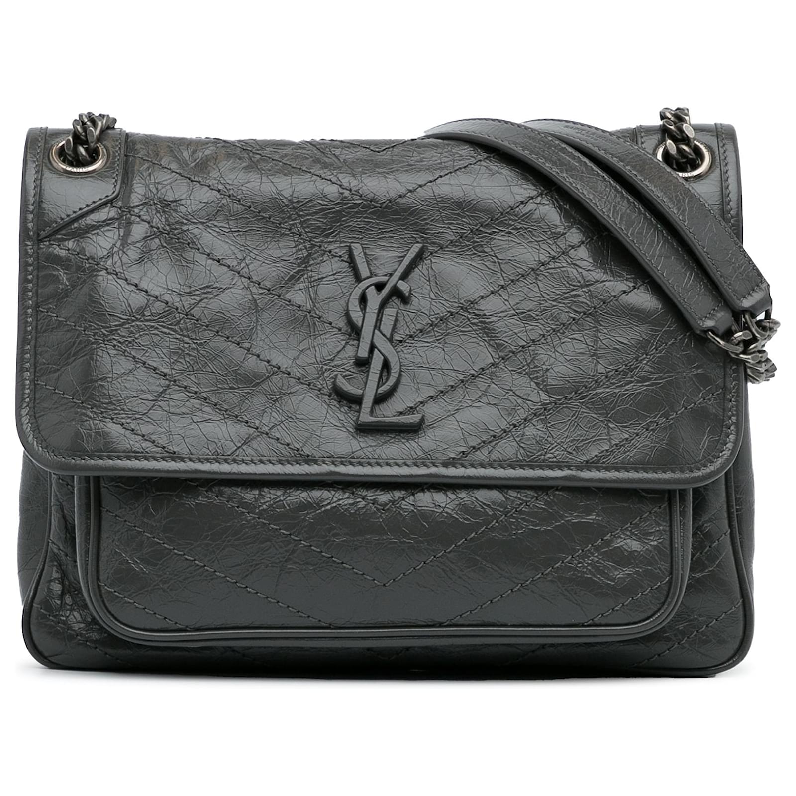 バッグ・カバンその他 SAINT LAURENT Women Bags 776611 FAD77 1035 GREY Saint Laurent Gray Medium Niki Bag Grey Leather Pony-style