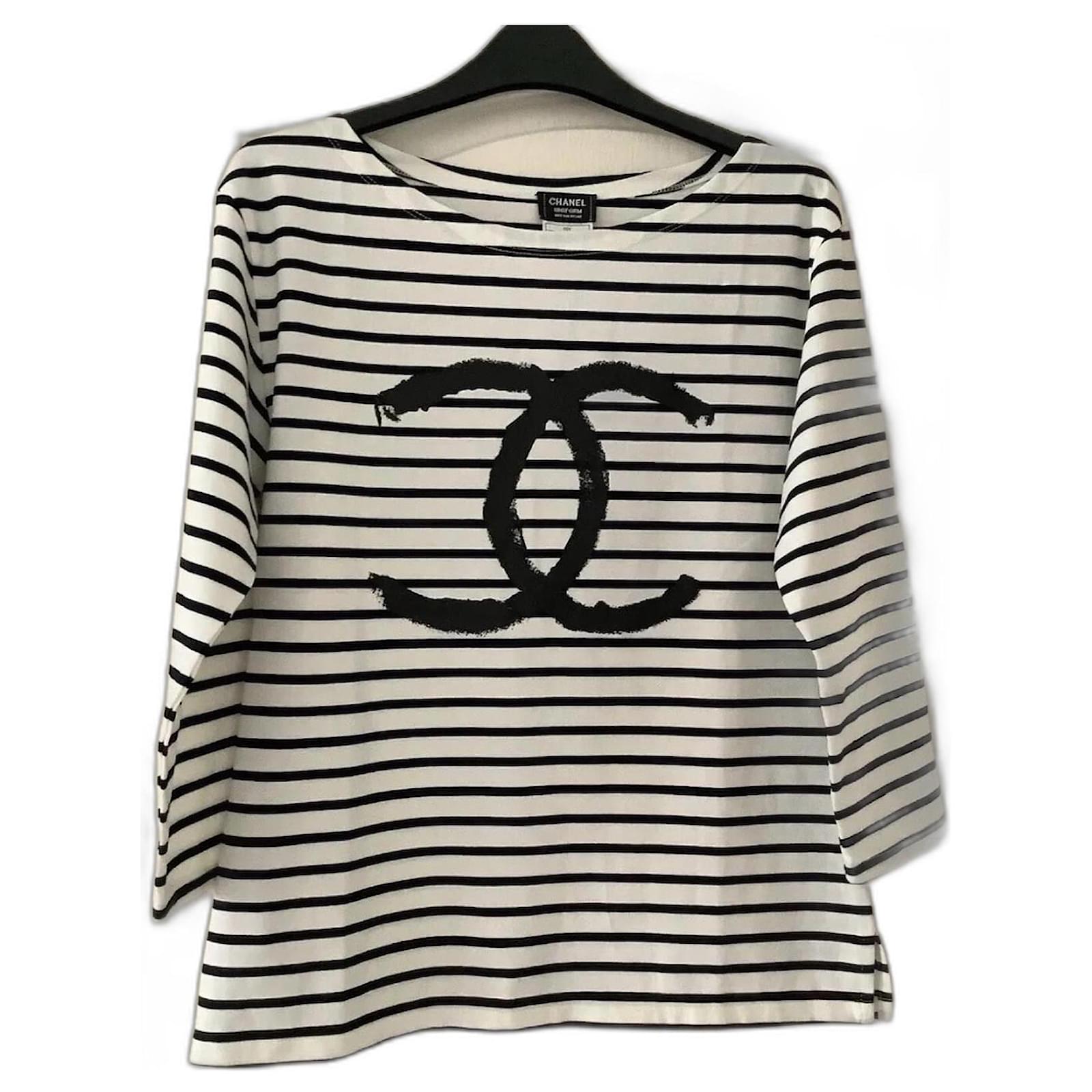 Tops Chanel Chanel CC Logo Uniform Top Size S/M **VERY Rare & Brand New***