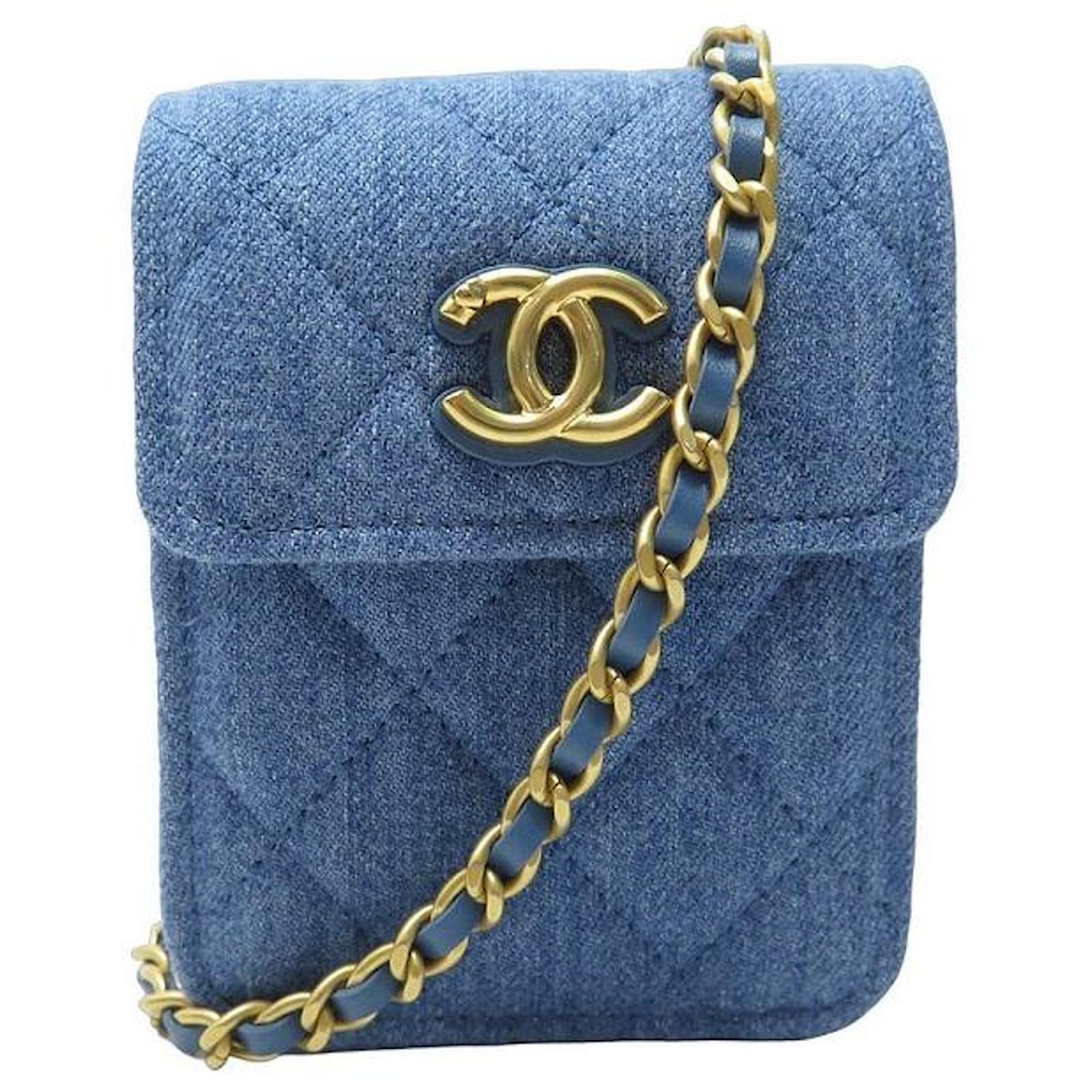 chanel purse blue cross