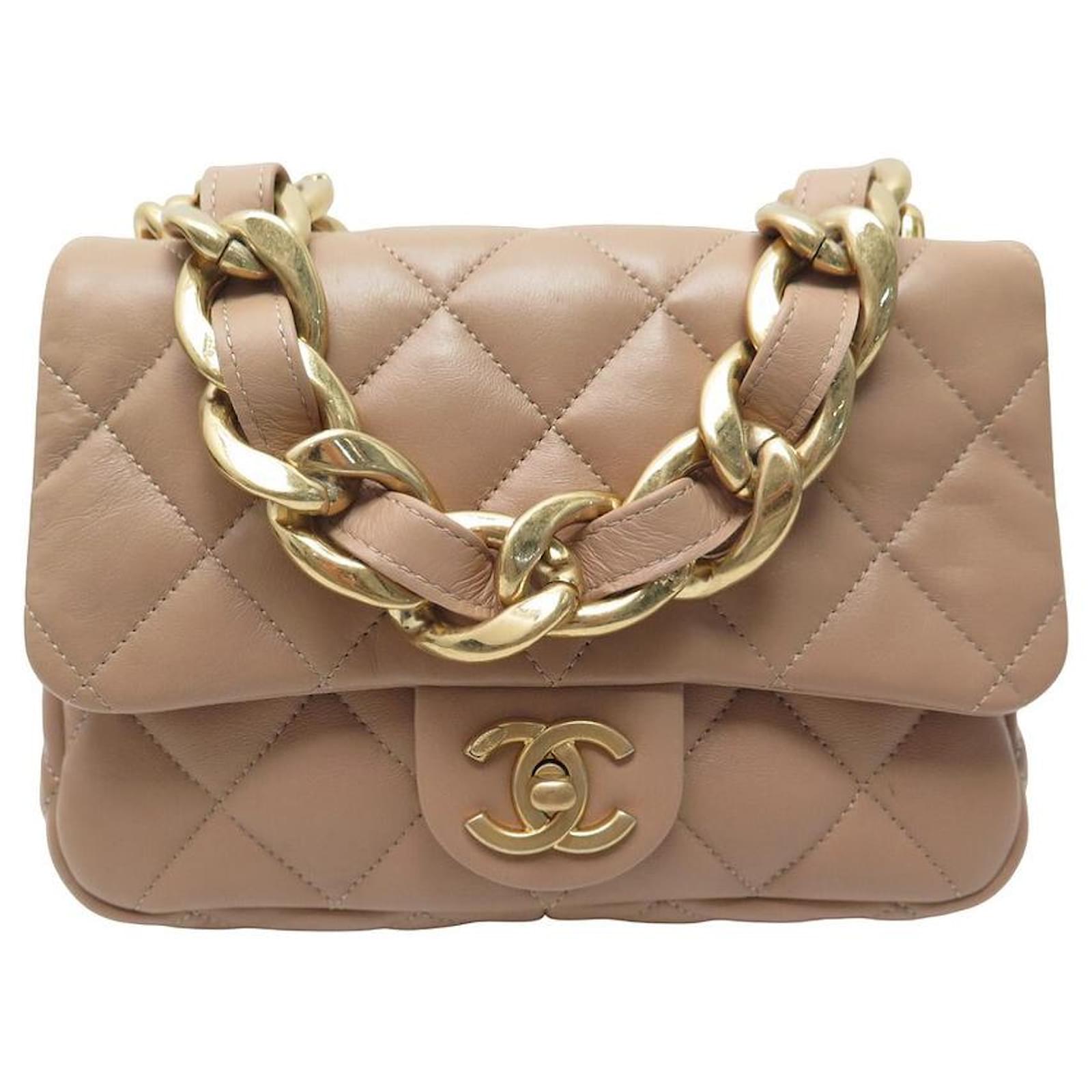 NEW CHANEL FUNKY TOWN HANDBAG TIMELESS CLASP CROSSBODY HAND BAG Pink 