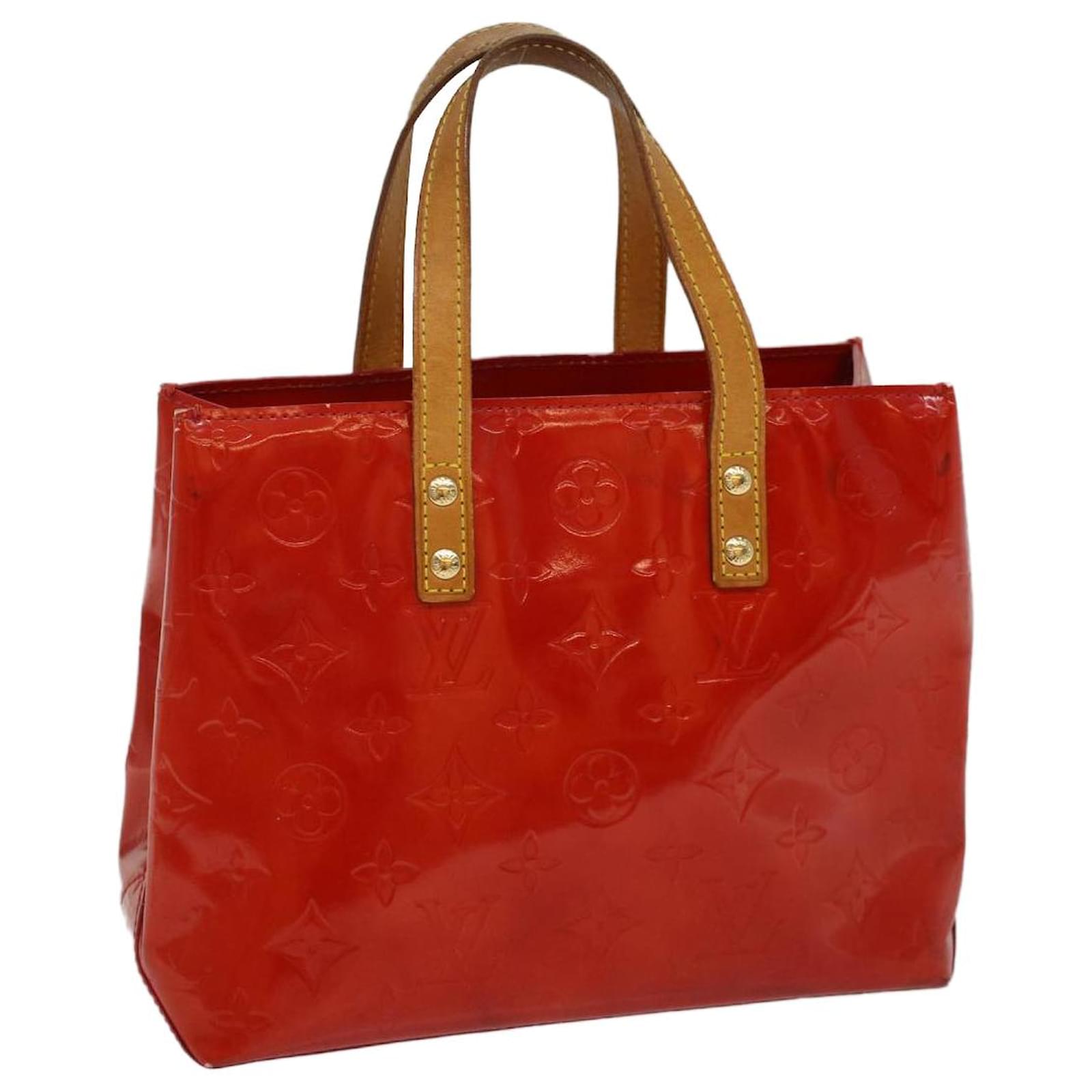 Louis Vuitton Monogram Vernis Reade PM M91088 Handbag Rouge