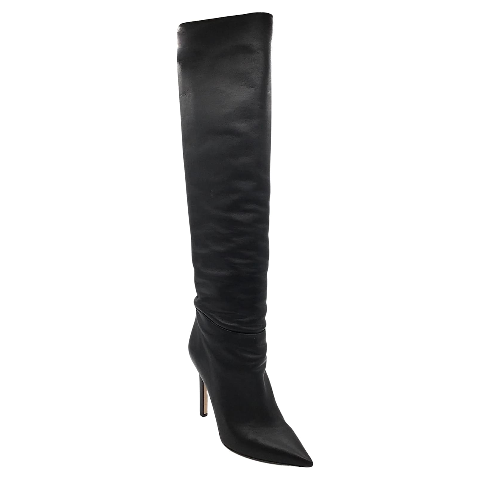 Tabitha Simmons Black Nappa Leather Icon 105 Knee High Boots ref.1064788 Joli Closet