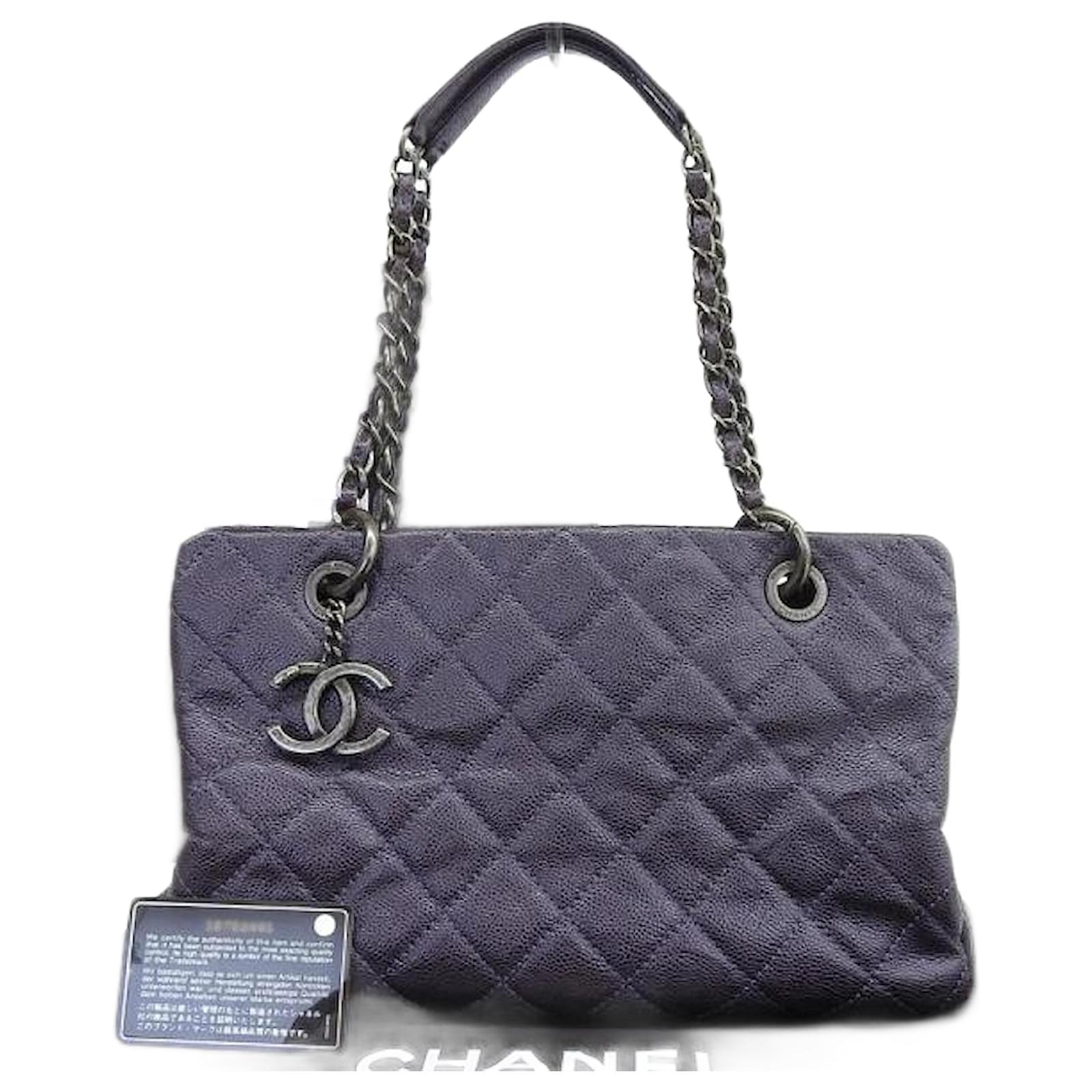 chanel purple tote bag