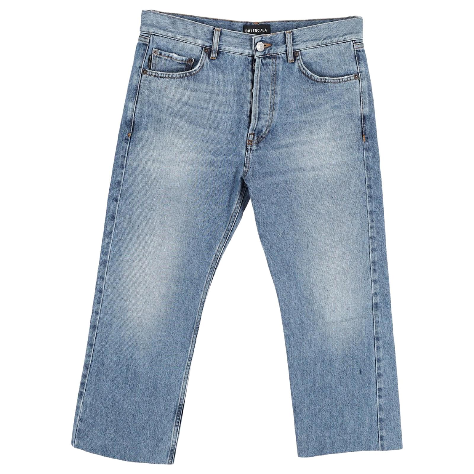 Balenciaga Normal Straight Leg Jeans in Blue Cotton ref.1065986