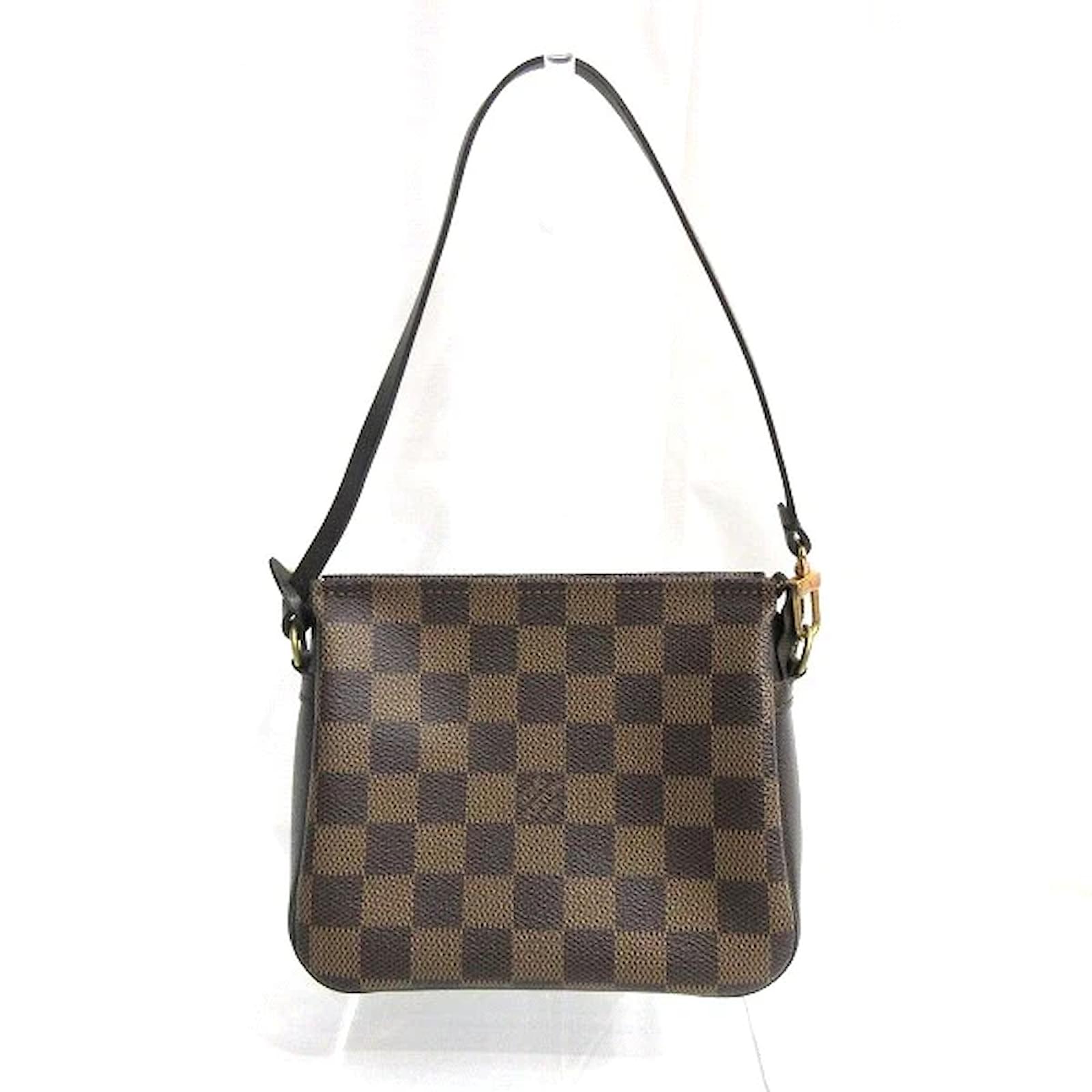 LOUIS VUITTON Damier Ebene Truth Makeup Pouch Brown