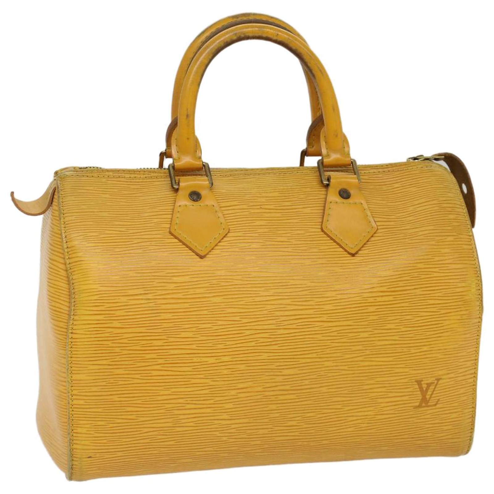 Louis Vuitton, Bags, 0 Authentic Louis Vuitton Epi Leather Speedy 25  Tassili Yellow Hand Bag