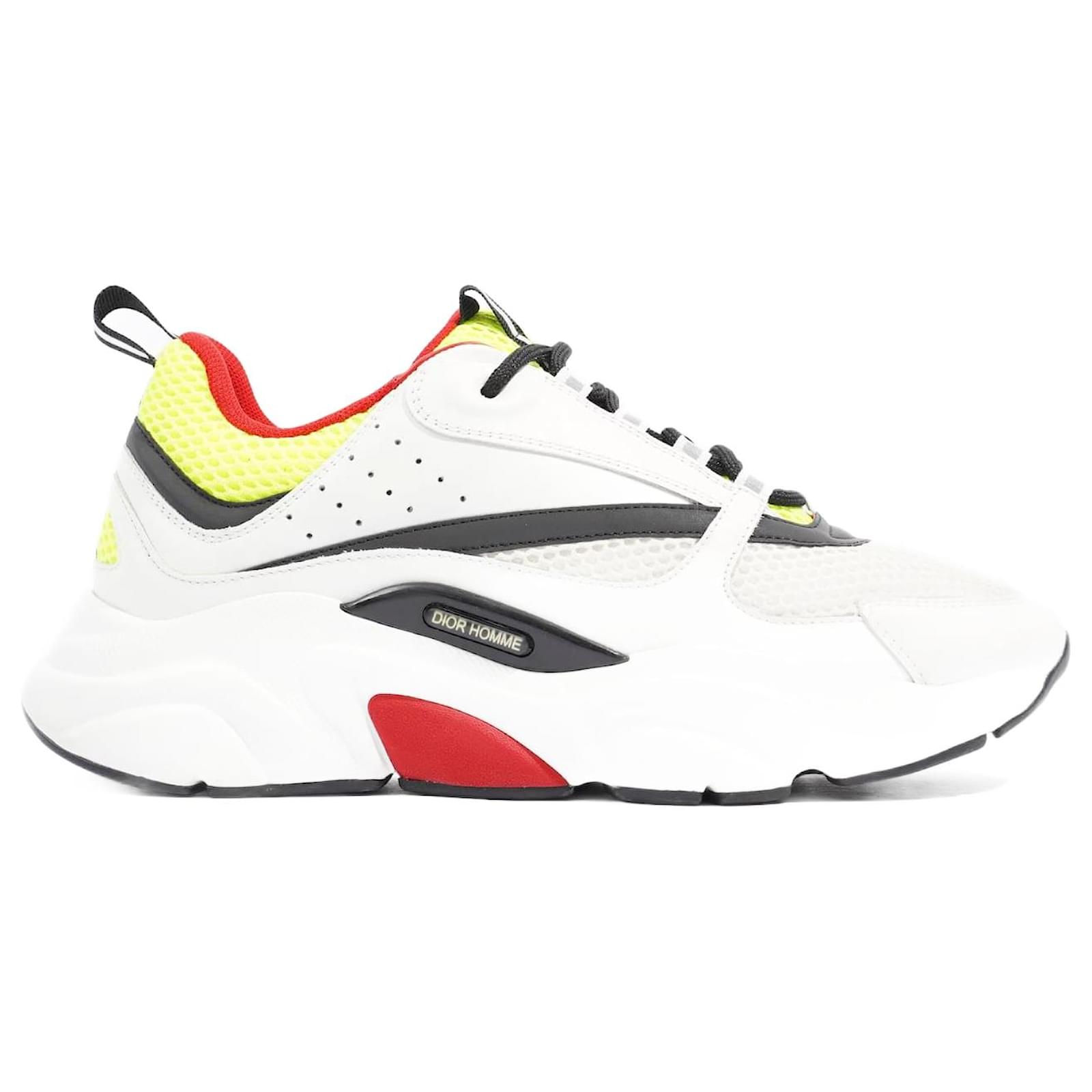 Christian Dior B22 white Black Yellow Mesh EU 42 Uk Cloth