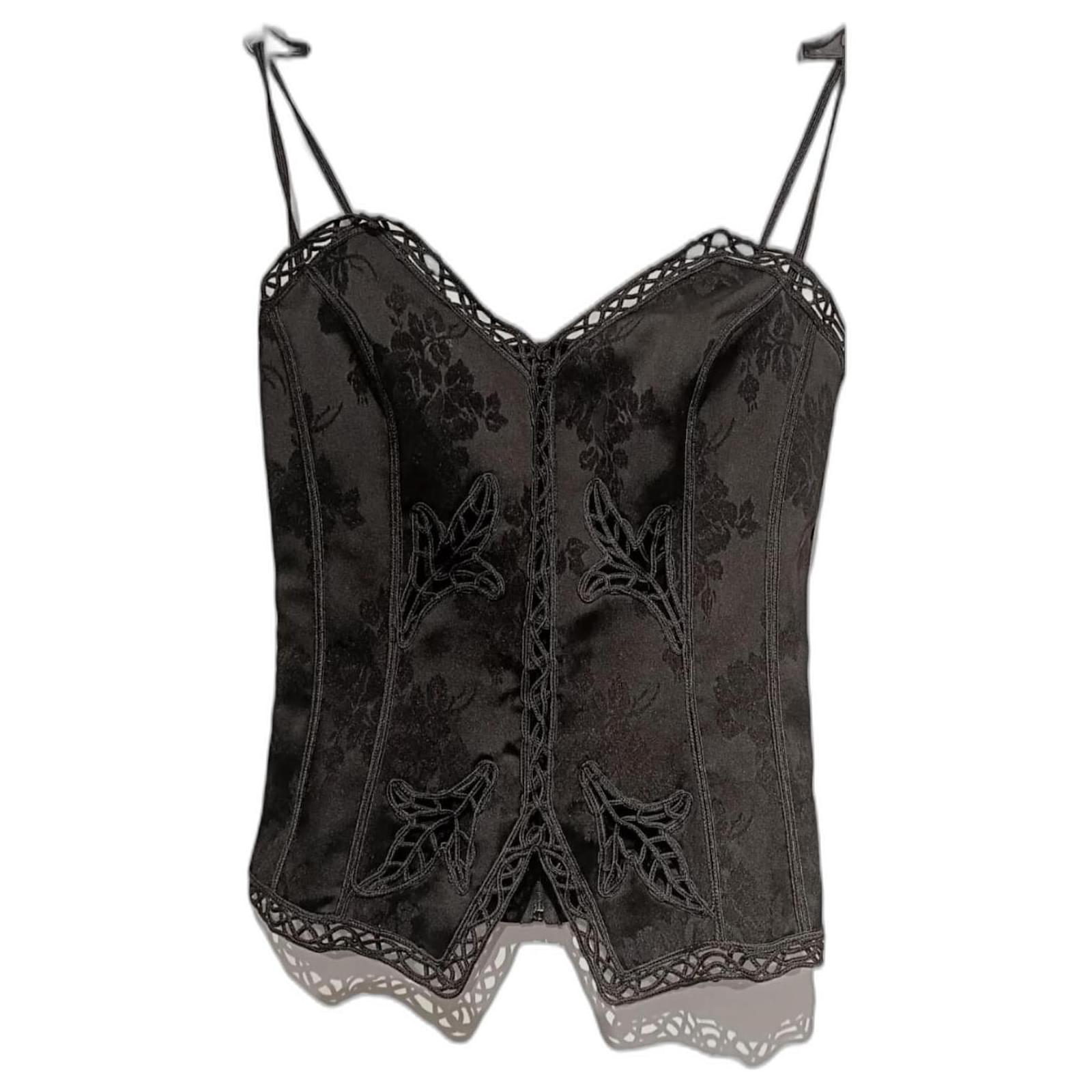 La perla ritmo Vintage Black Polyester Lace Joli Closet