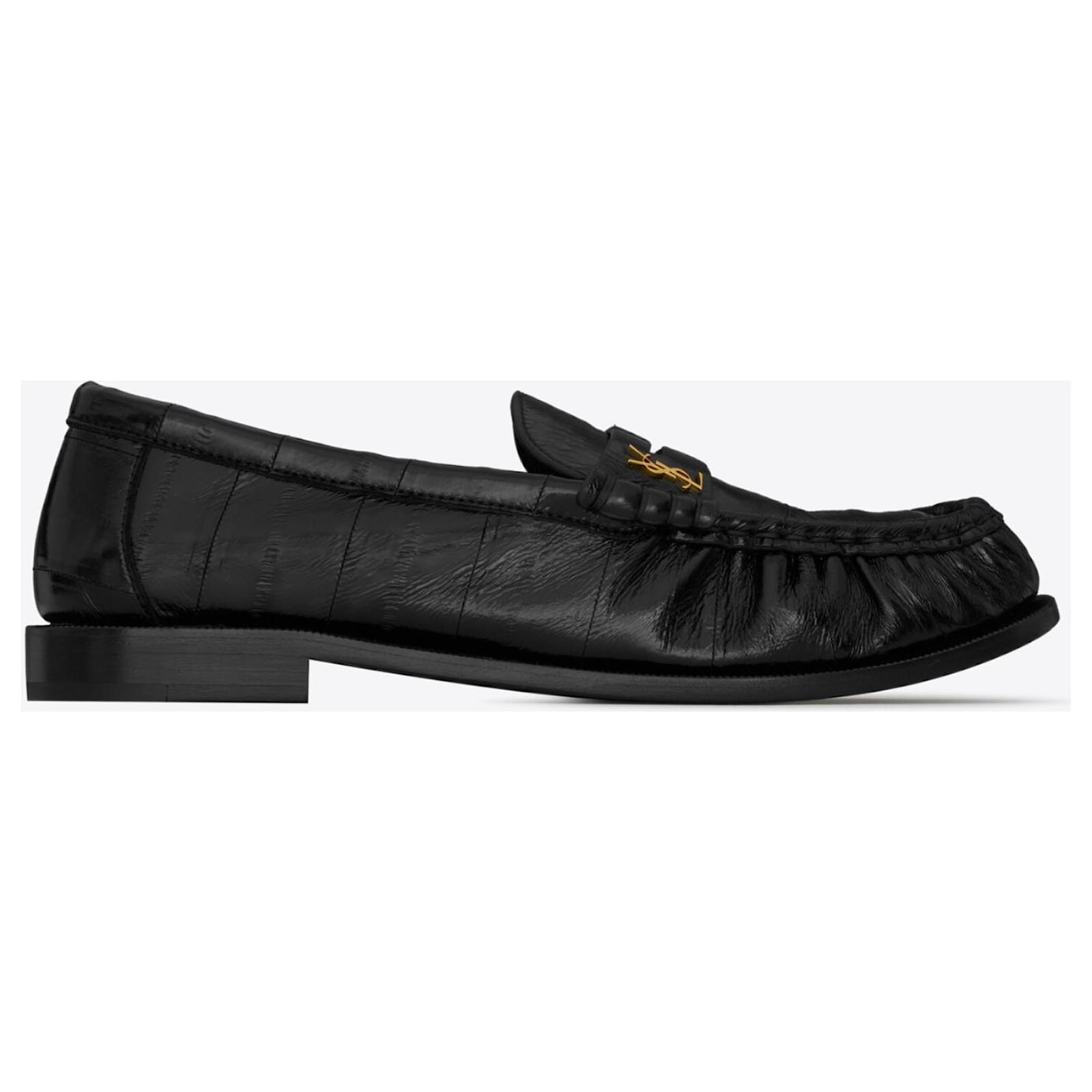 Saint Laurent le loafer moccasins in eel Black Leather ref.1069940 ...