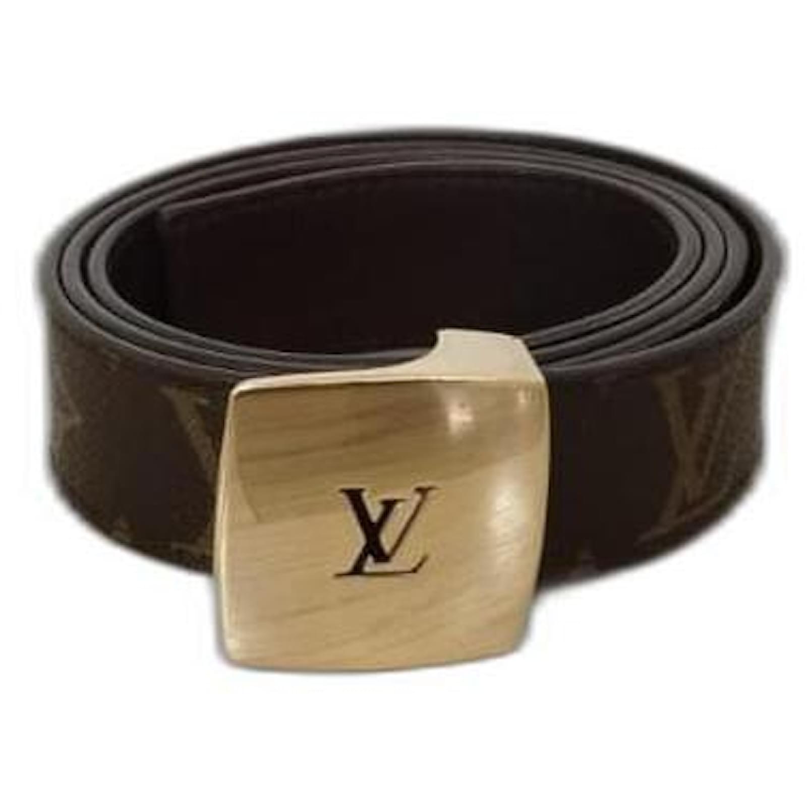 Louis Vuitton Louis Vuitton Black Taiga Leather San Tour Classic Belt
