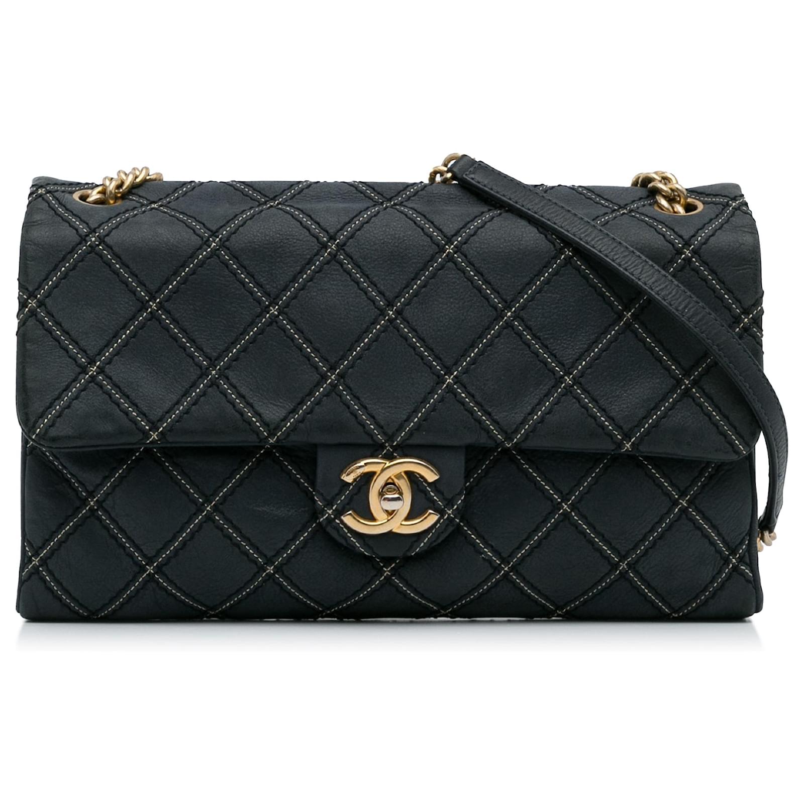 Chanel Happy Stitch Flap Bag - Black Shoulder Bags, Handbags