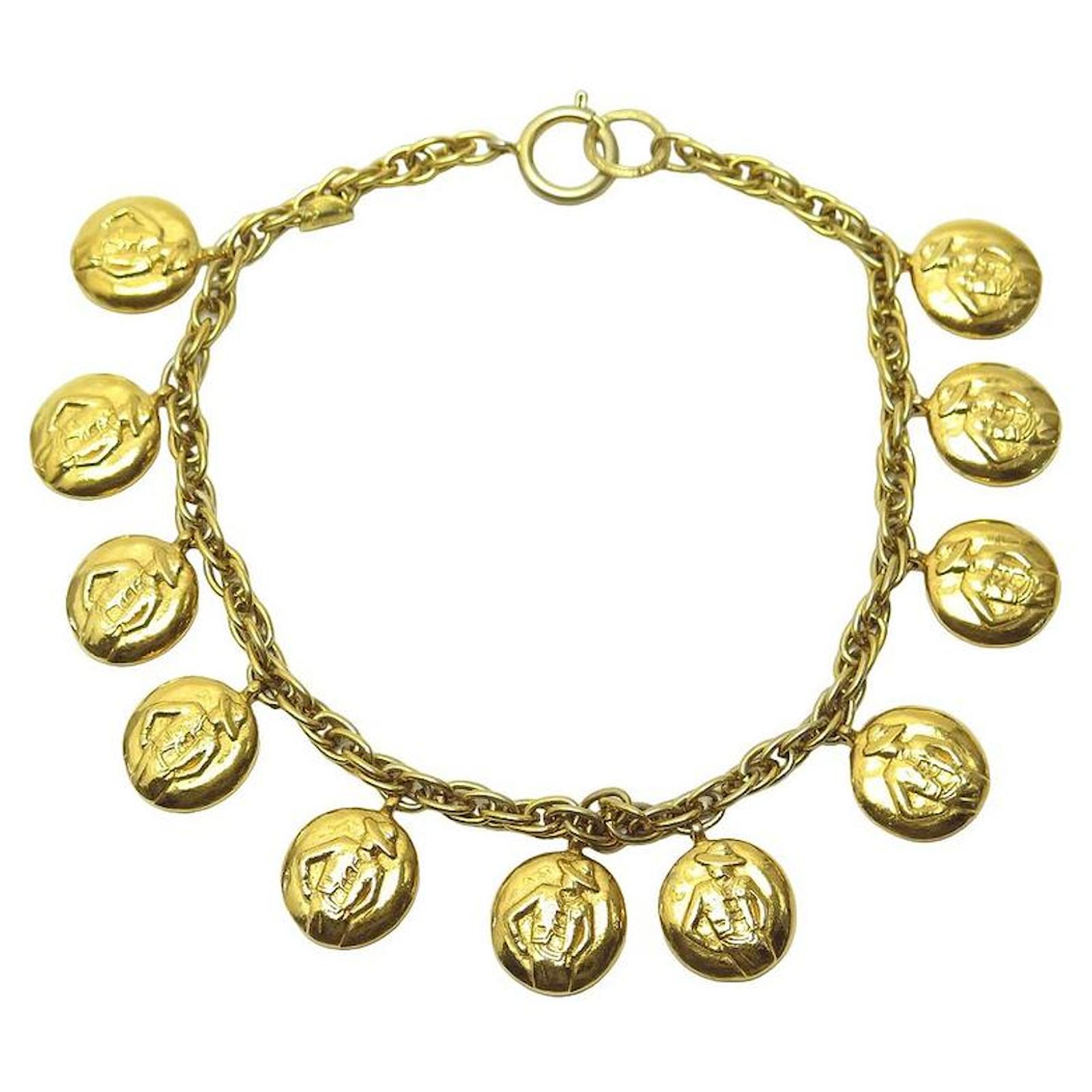 VINTAGE CHANEL NECKLACE 11 MADEMOISELLE GABRIELLE COCO GOLD