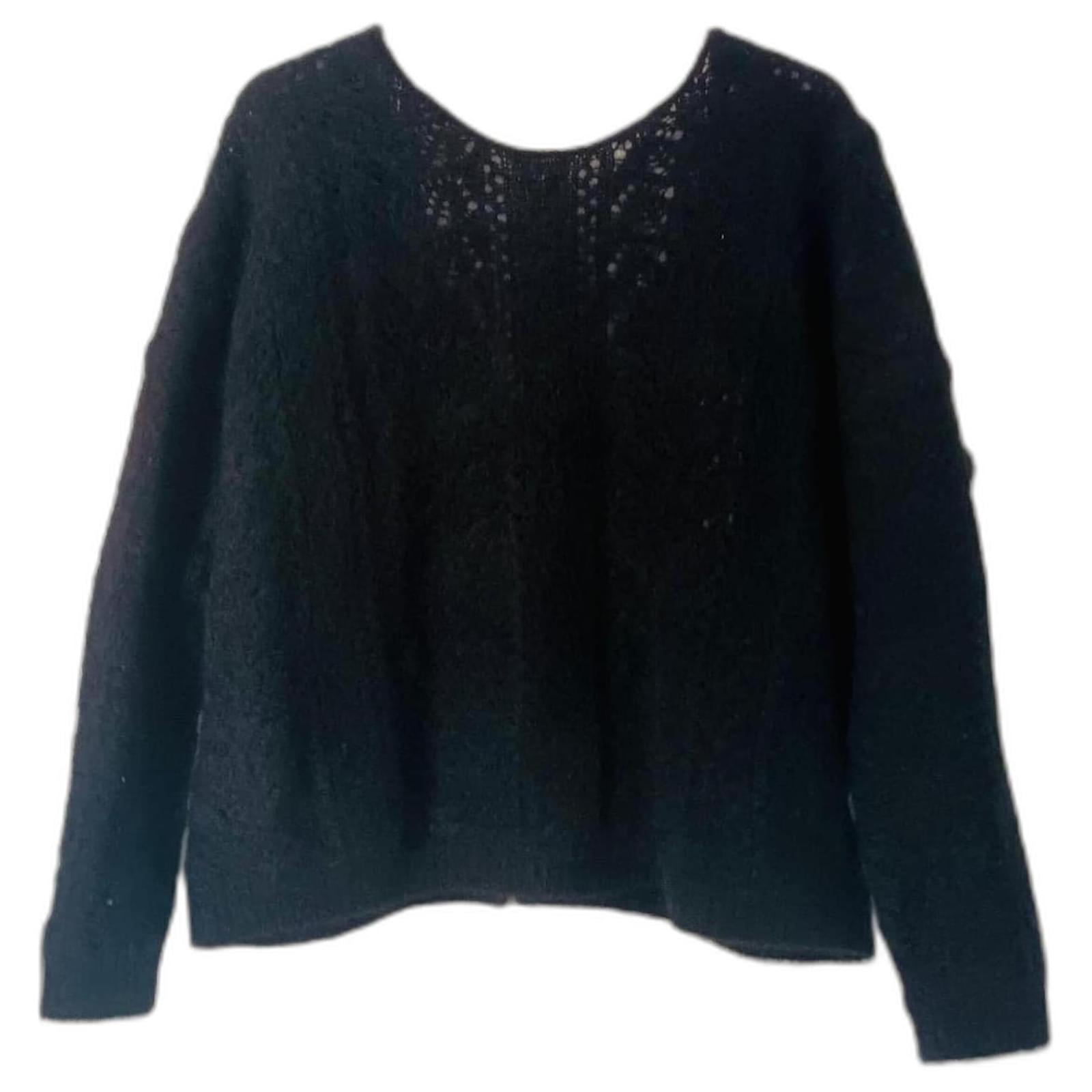 SéZane Lison Jumper Black Wool Elastane Polyamide Mohair ref.1071526 ...