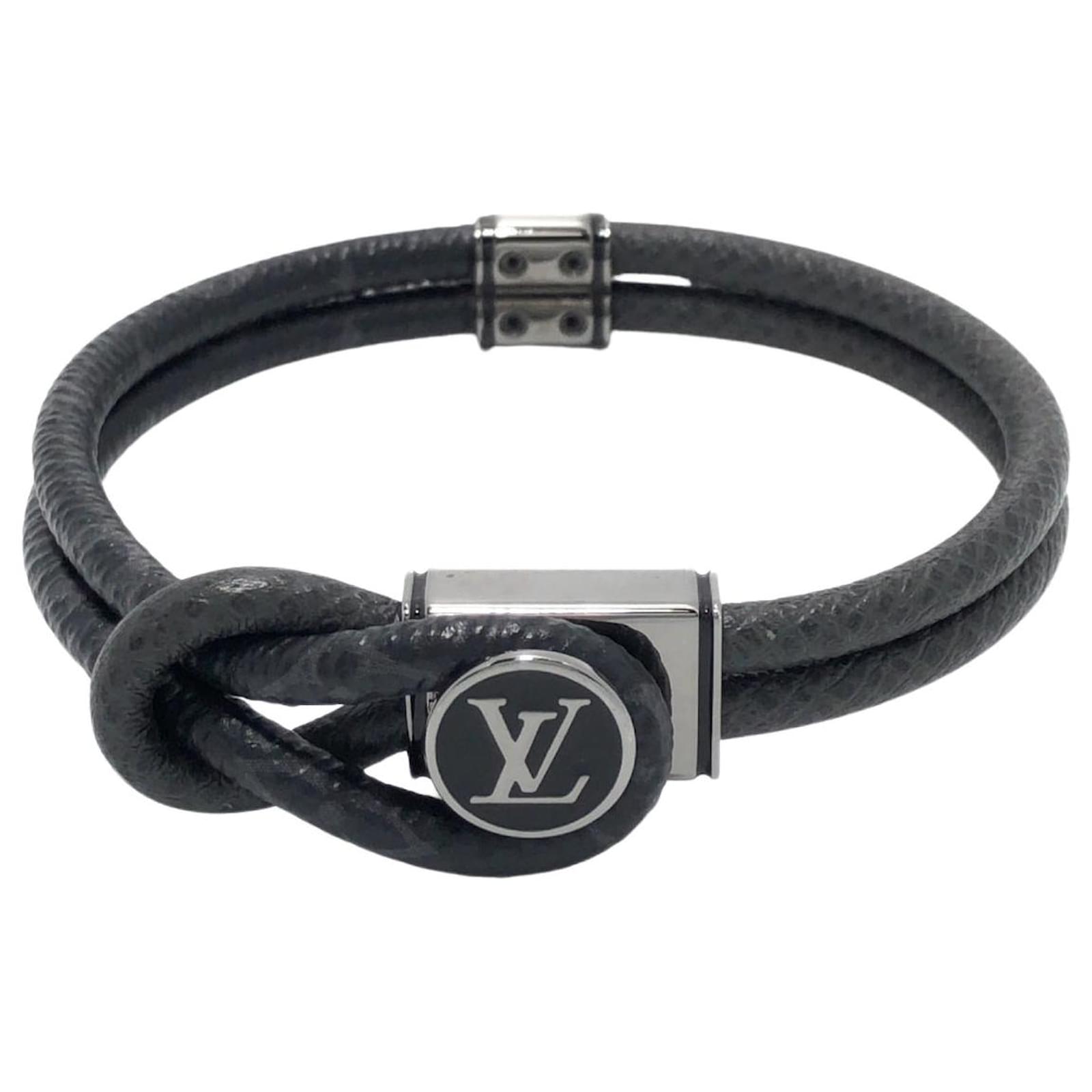 Louis Vuitton Bracelet Loop It Black Leather ref.1072069 - Joli Closet