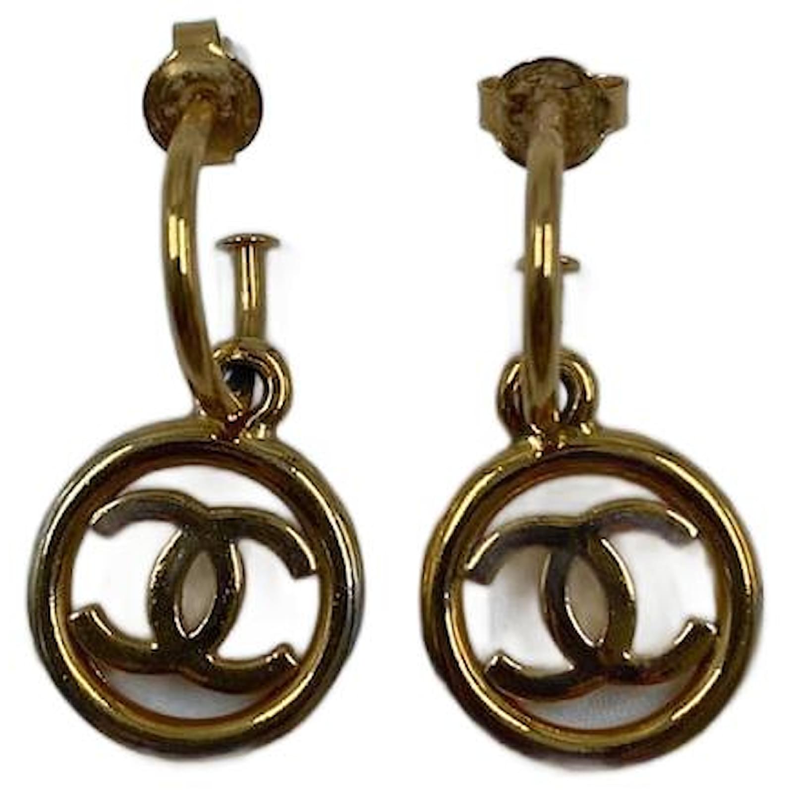 Chanel Swarovski Silver CC Logo Boucles Oreille Earrings - Yoogi's