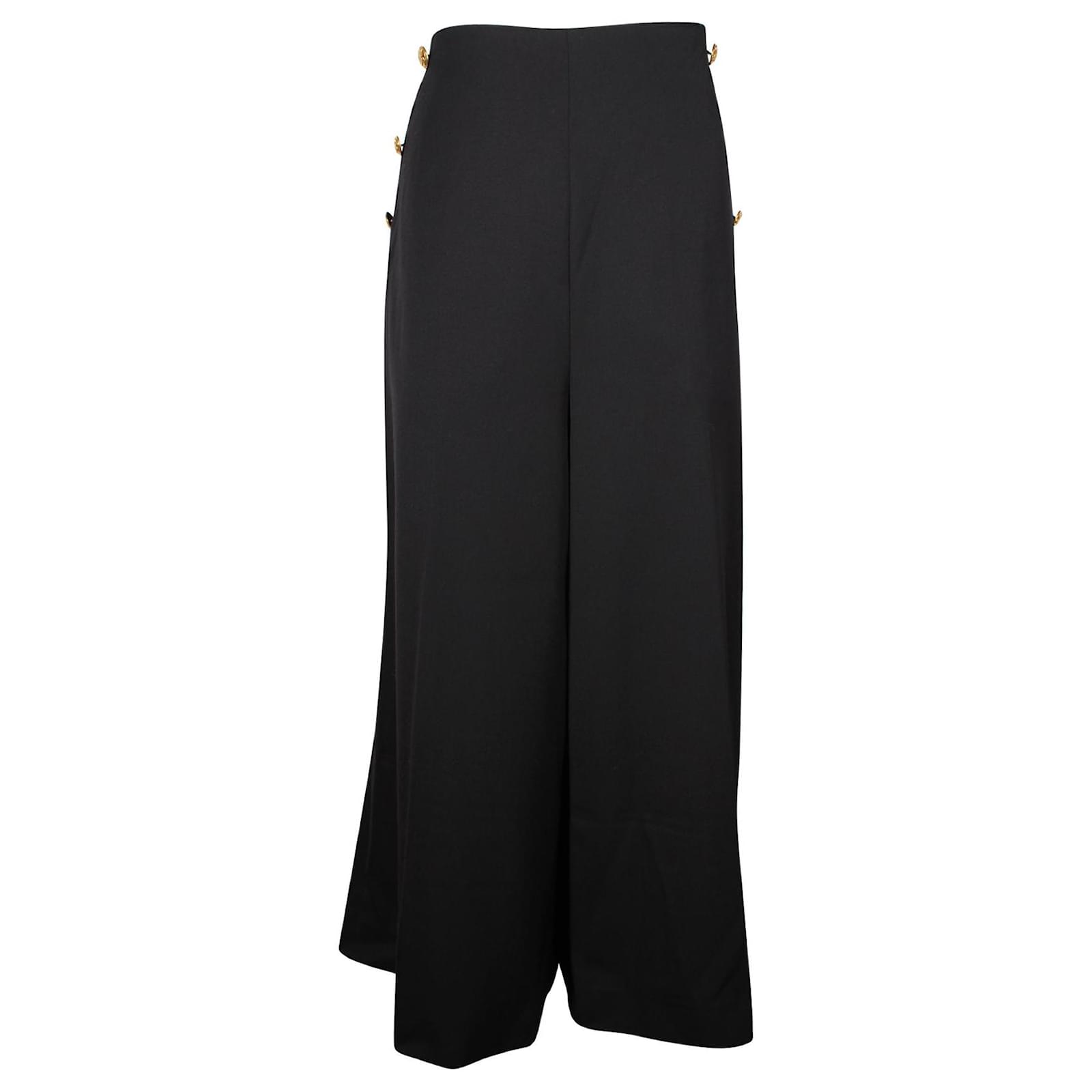 Lanvin wool straight-leg trousers - Black