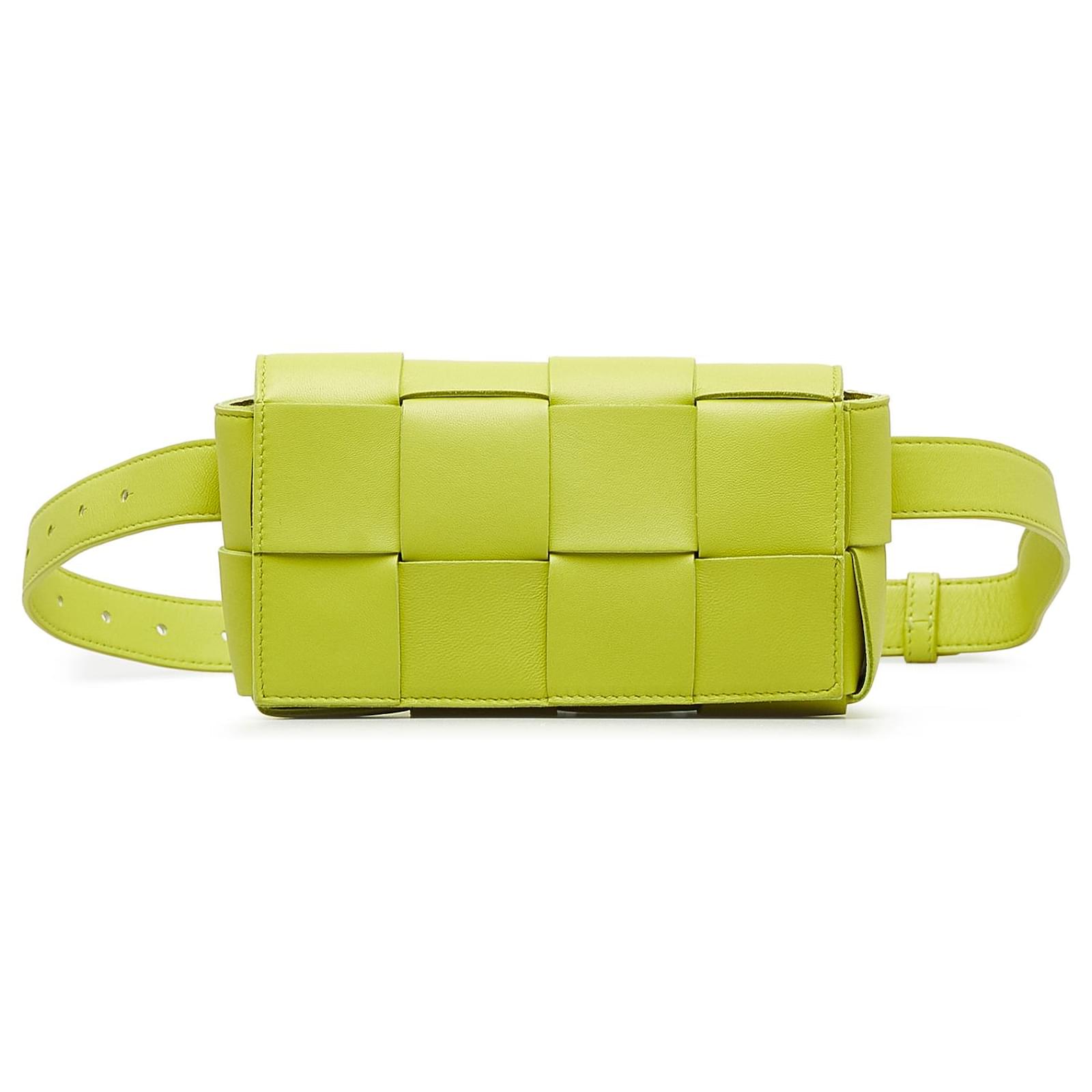 Bottega Veneta Green Intrecciato Cassette Belt Bag Light