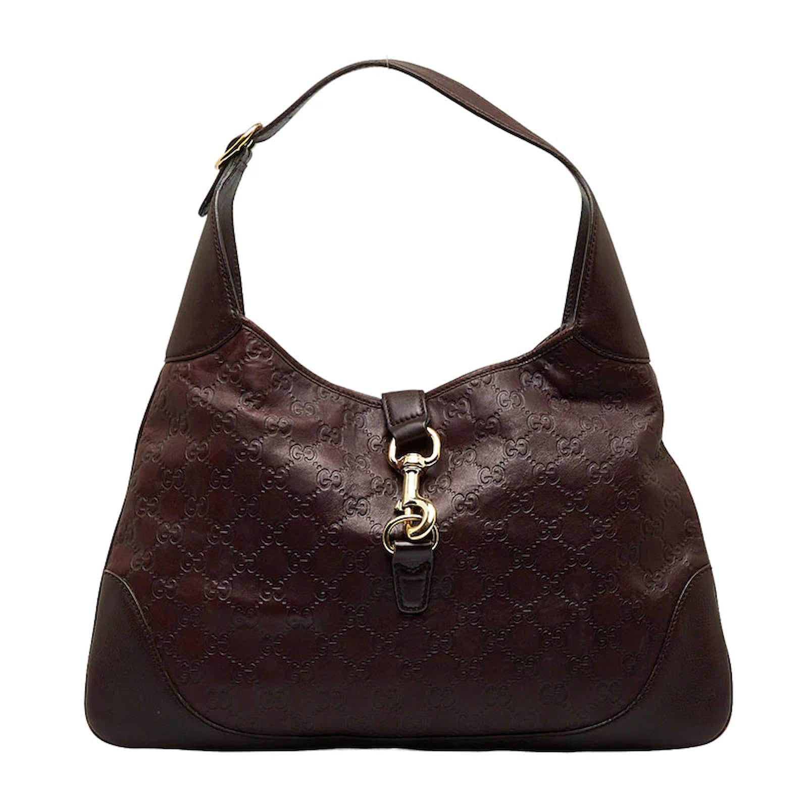 バッグ Gucci GG Jackie Hobo Bag Leather Brown Gucci Jackie medium bag in brown leather | GUCCI® CA