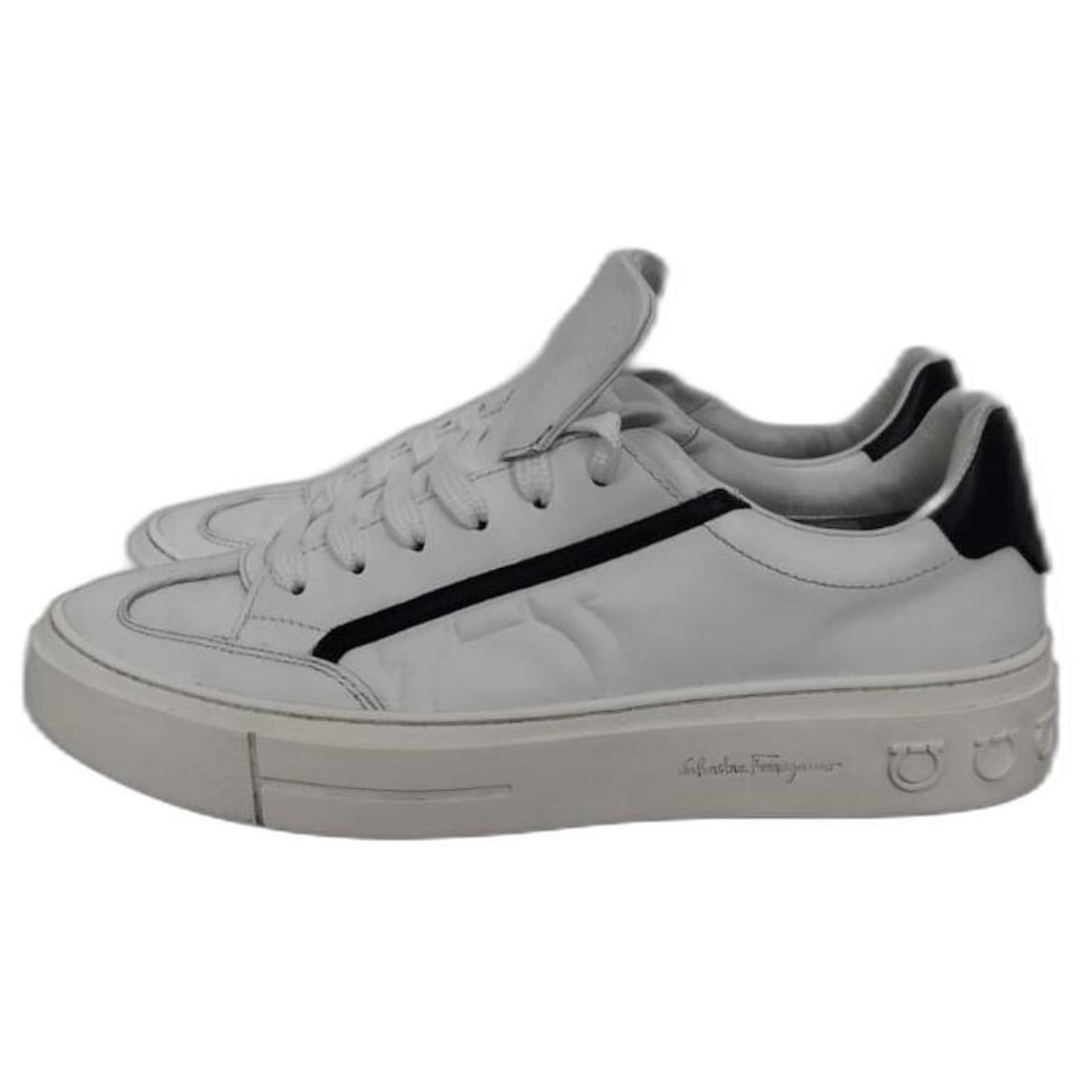 Ferragamo white sneakers online