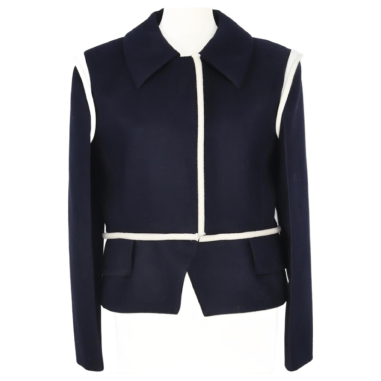Veste Smoking Femme Wyse Bleu Marine Avec Bordure Velours - Occasion En Très Bon état
