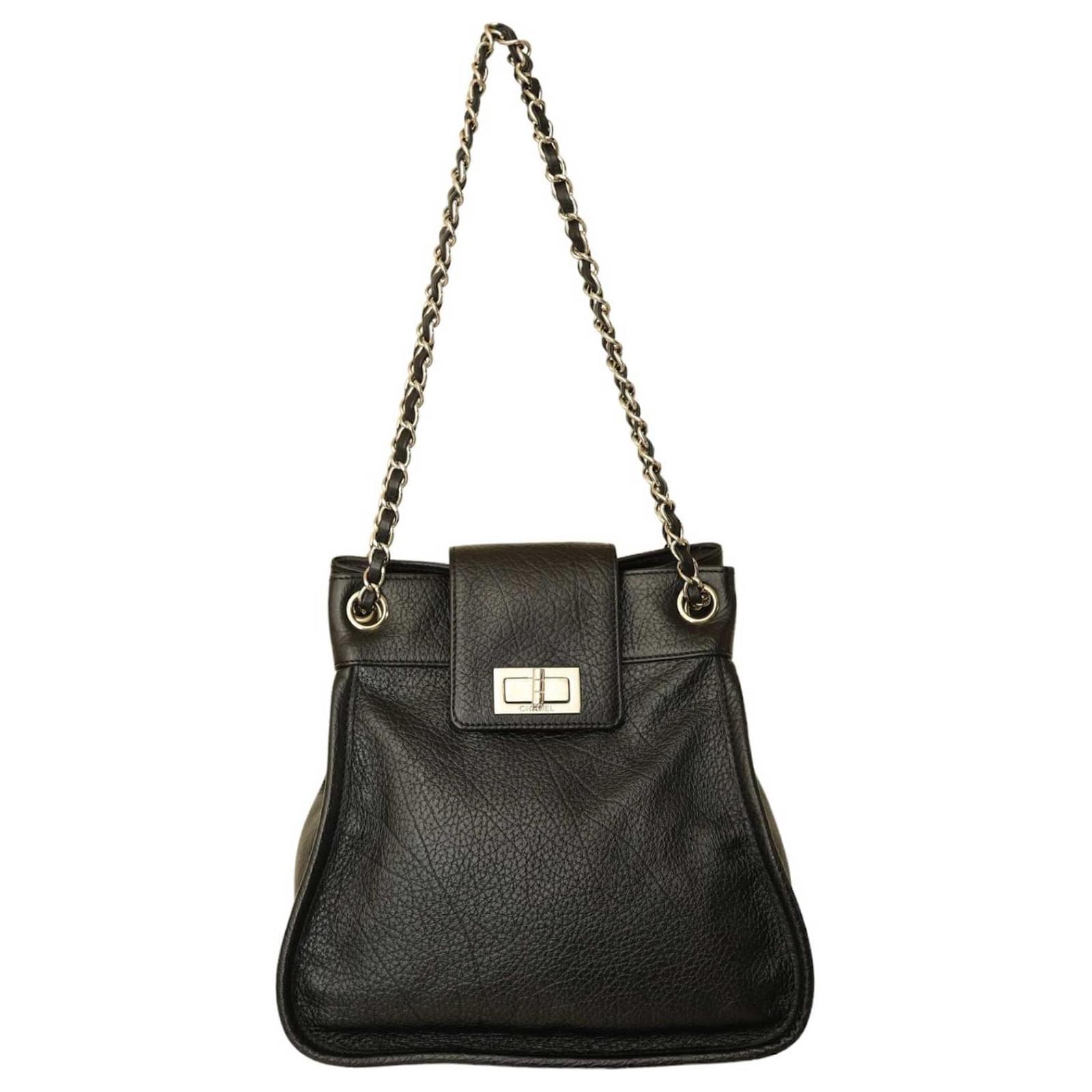 Bolso negro tipo chanel hot sale