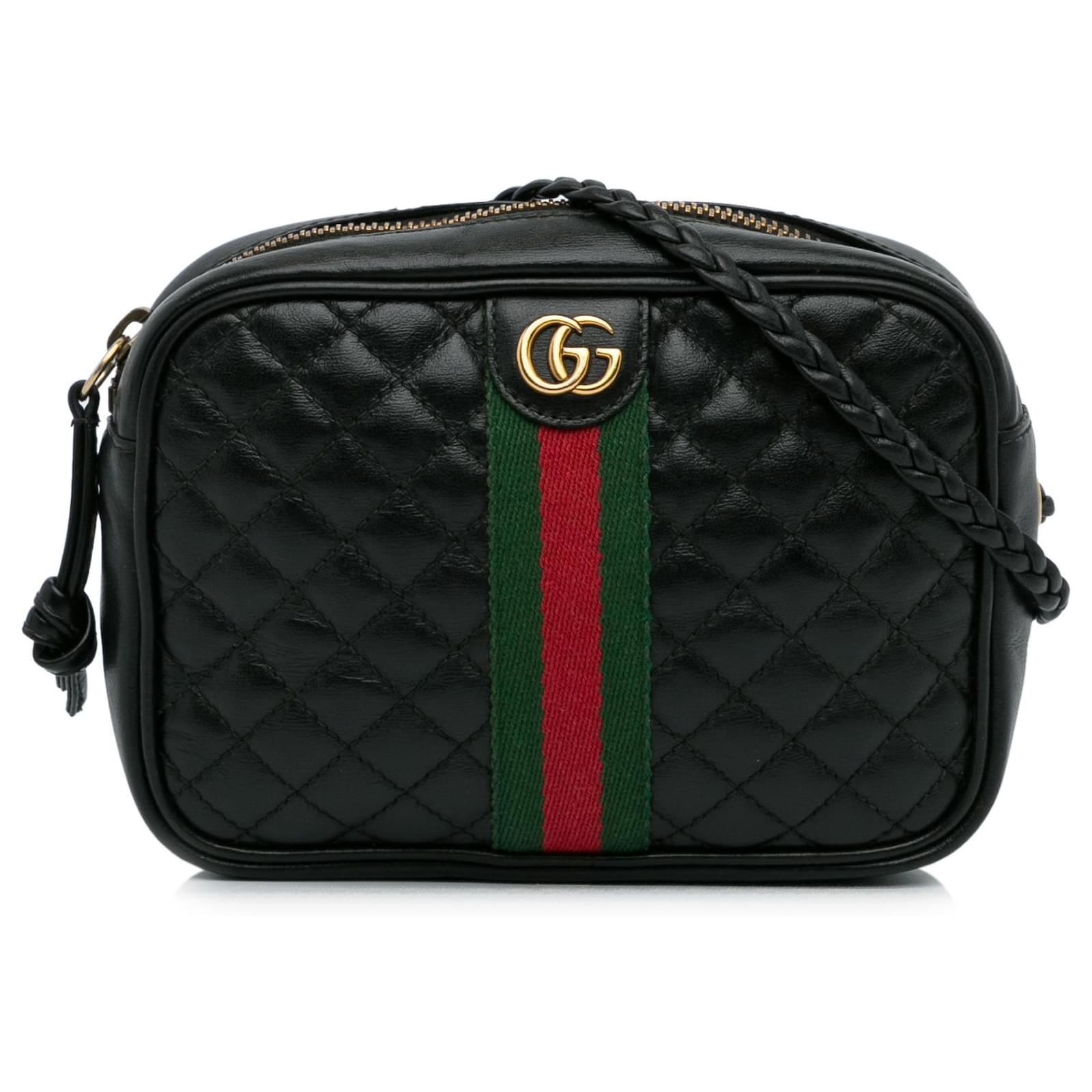 Gucci Black Mini Trapuntata Crossbody Bag Leather Ponystyle calfskin