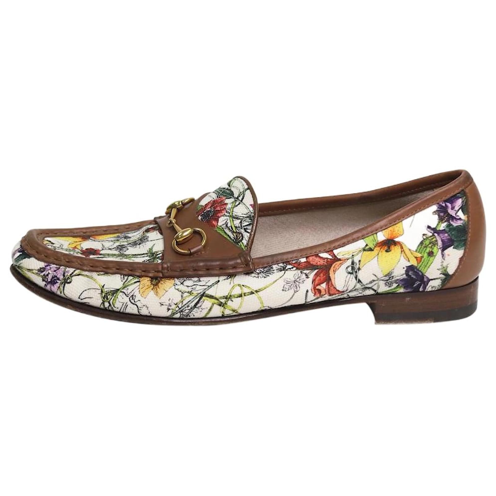 Gucci floral print loafers top