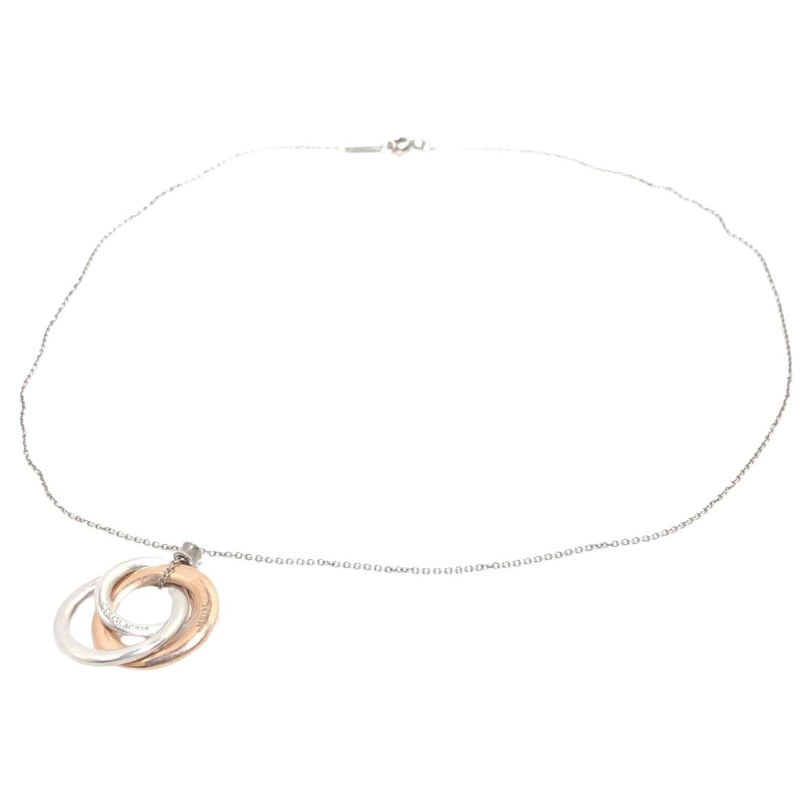 Tiffany and Co. 18k Gold Interlocking Circles Pendant Necklace – I MISS YOU  VINTAGE
