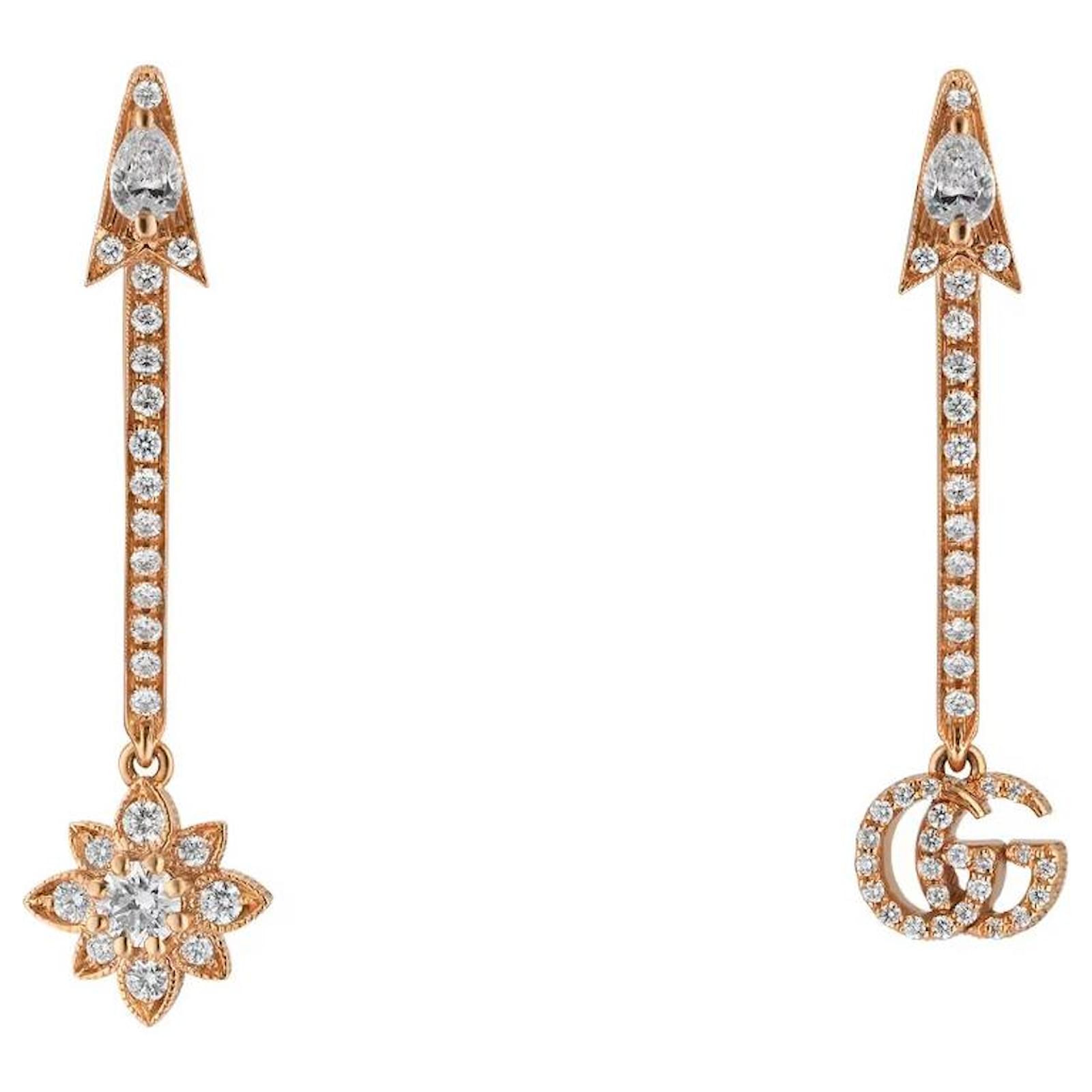 Gucci Double G Flower Stud Earrings | Lyst UK