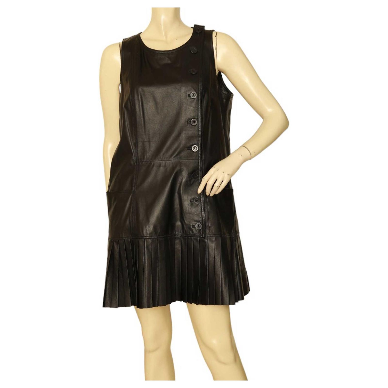 catherine malandrino leather dress Second hand Dresses Web Collection: Metallic