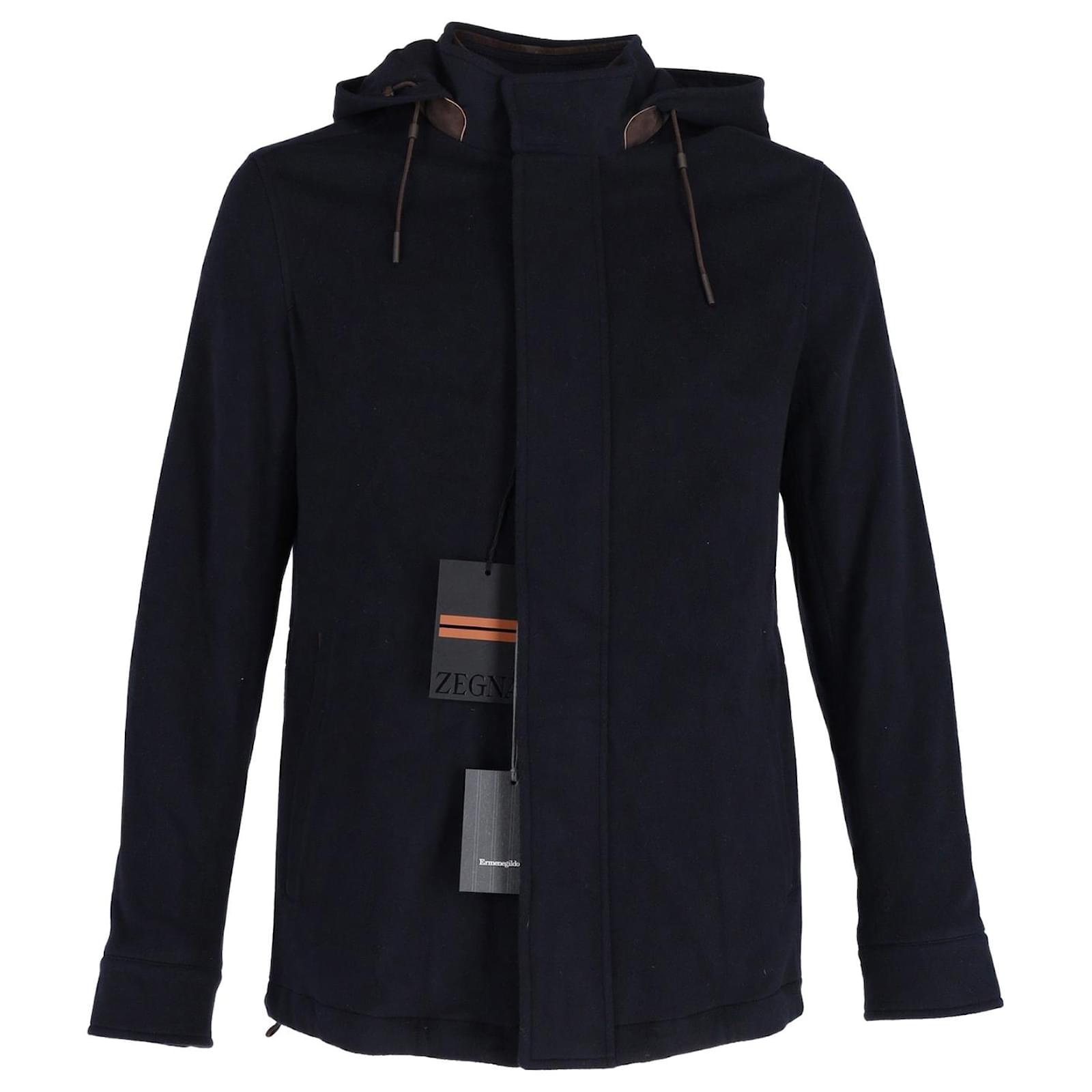 Ermenegildo Zegna Zegna 12milmil12 Hooded Overjacket in Navy Blue