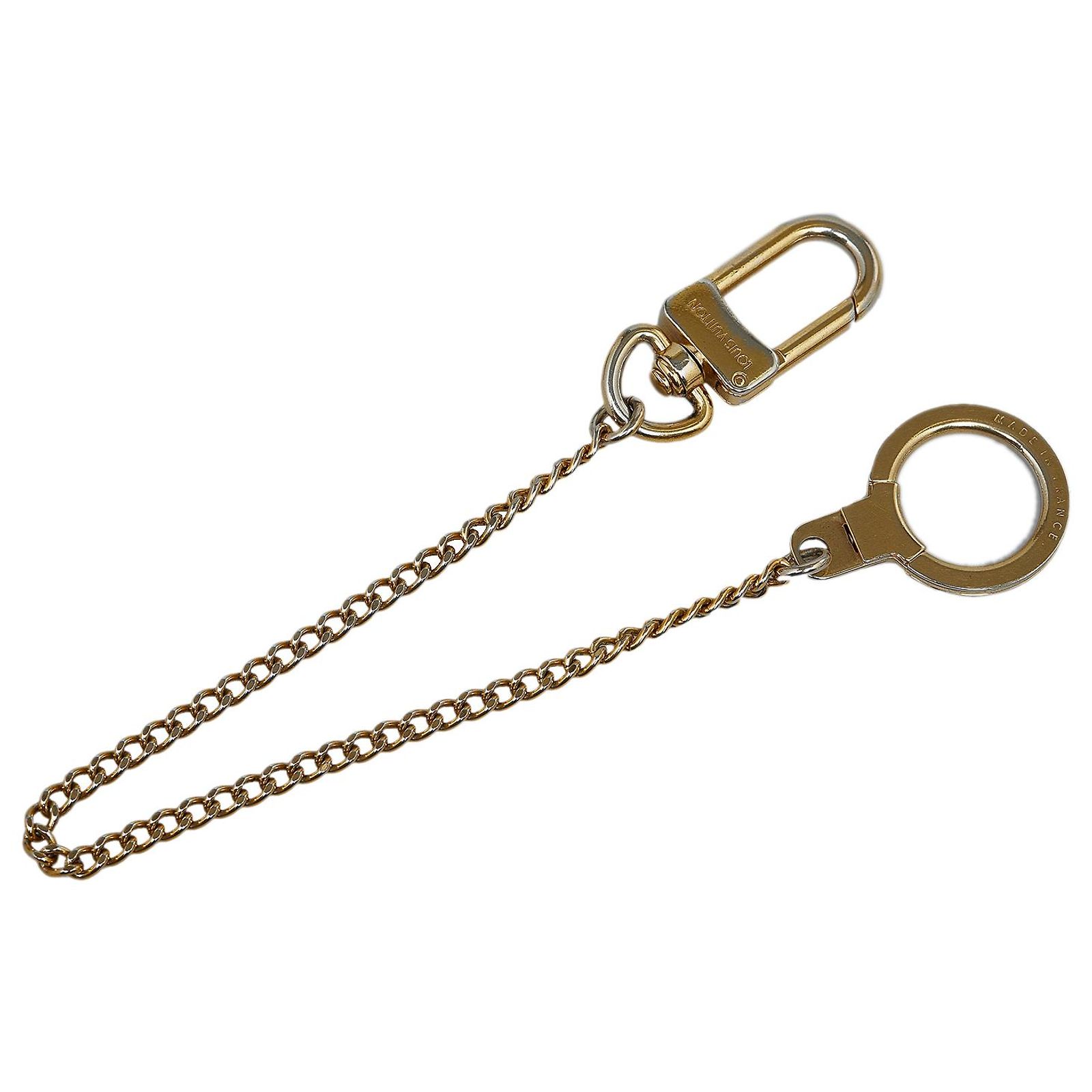 Louis Vuitton Gold Gold-Tone Key Chain Golden Metal Gold-plated ref ...