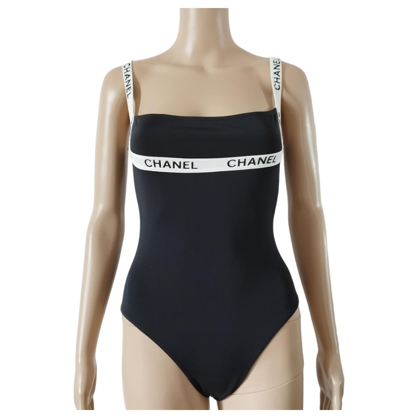 Iconic Chanel swimsuit 1995 Noir Black Polyamide ref.1083002