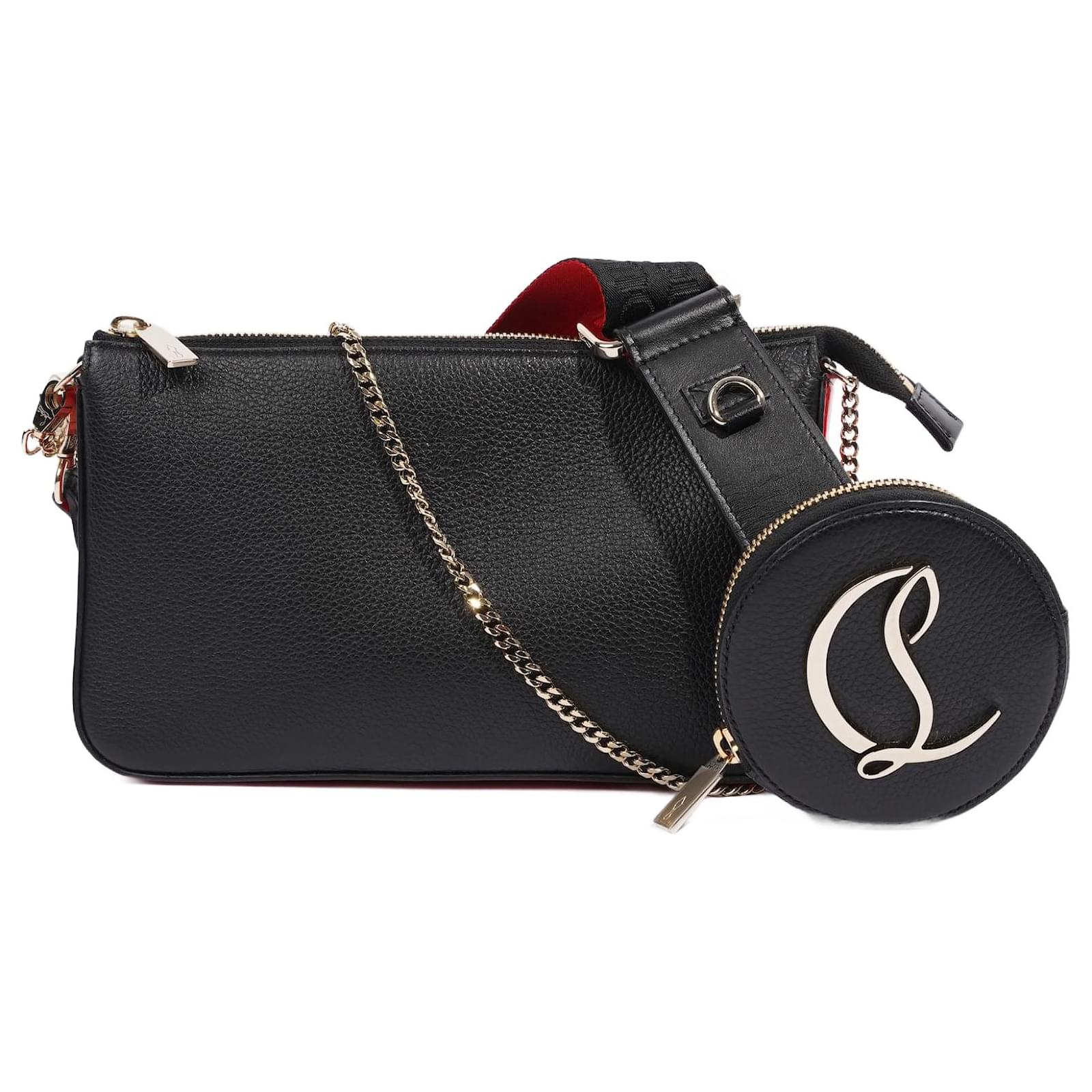 Christian Louboutin Loubila Chain-Embellished Shoulder Bag Black