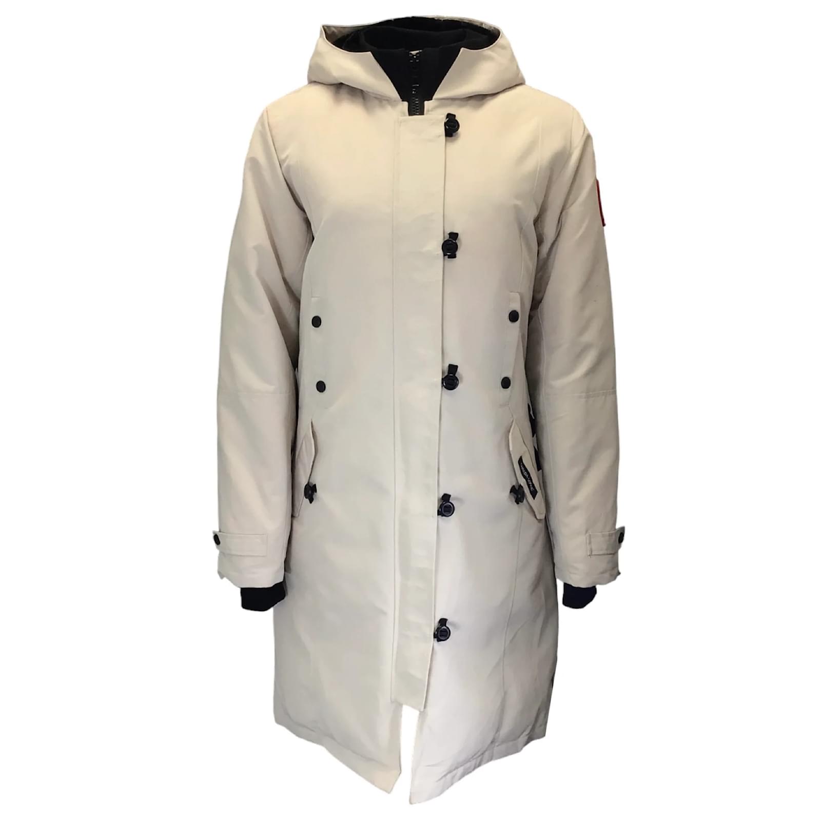 Cream canada goose clearance coat