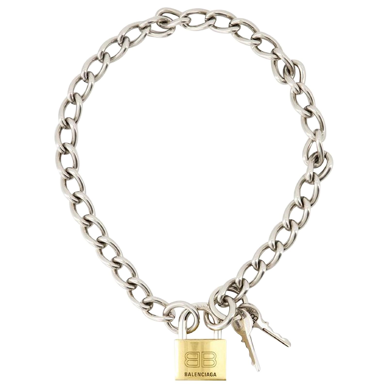 ネックレス・チョーカー BALENCIAGA Silver Necklace B Chain Thin Necklace in Silver | Balenciaga US