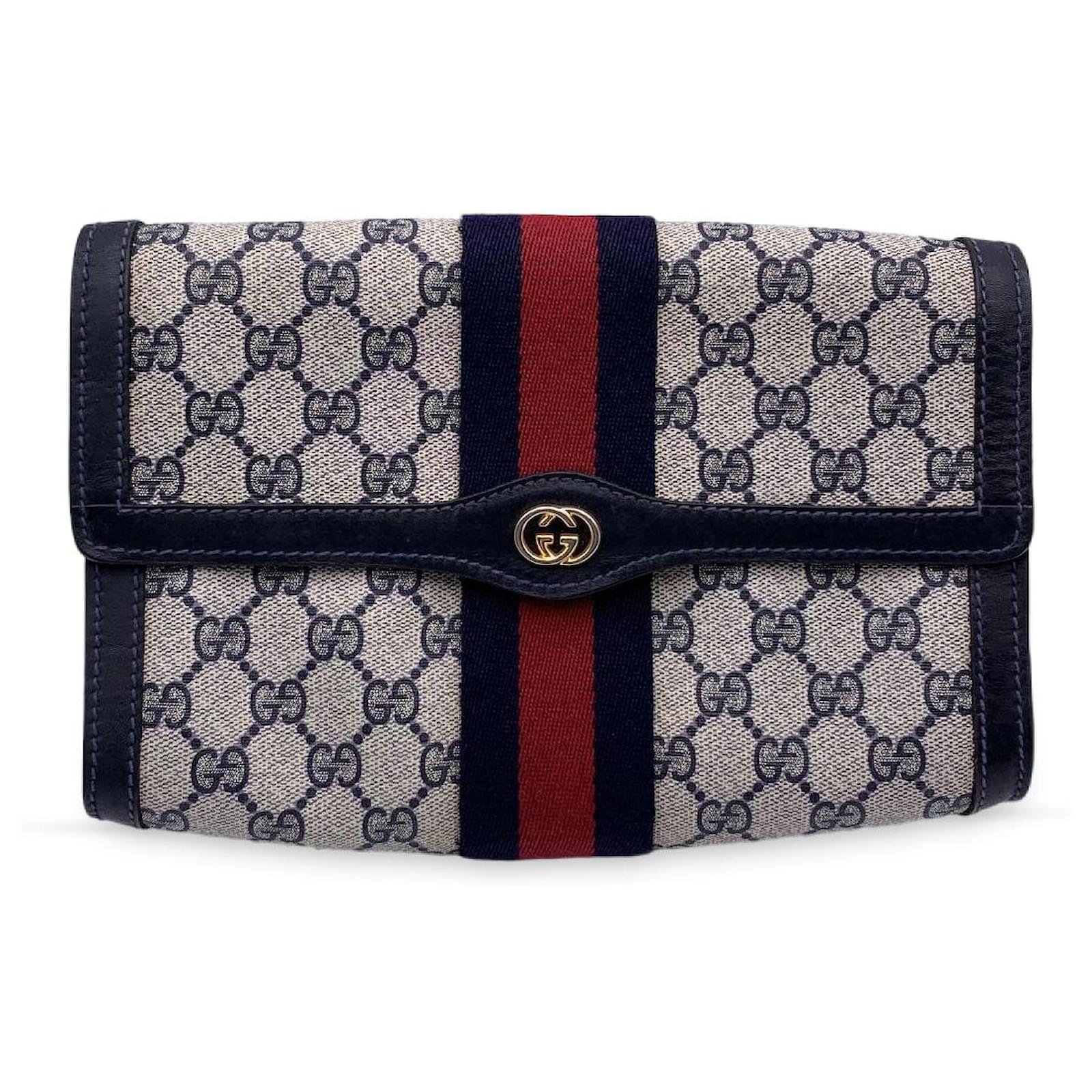 Vintage gucci clutch blue sale