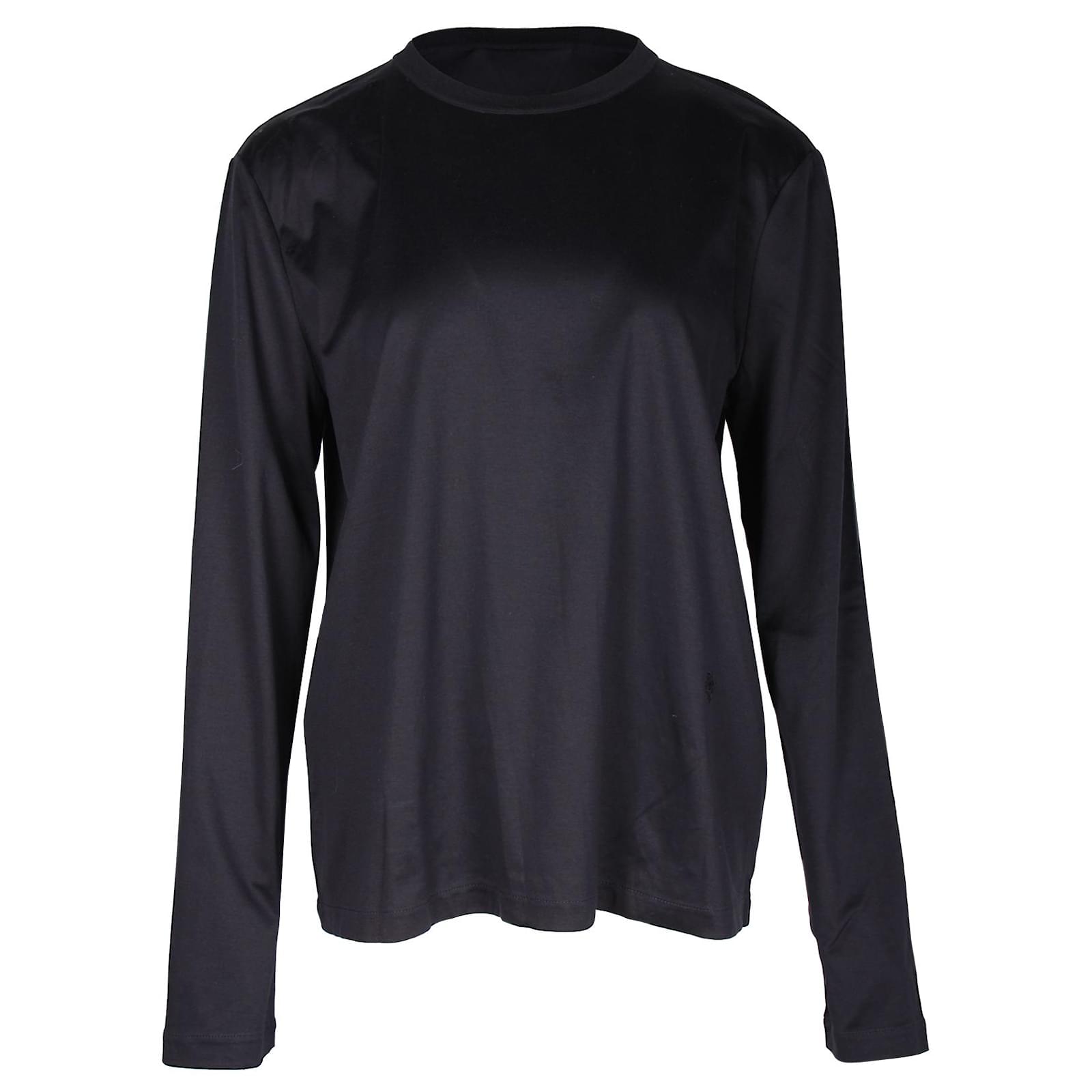 Loro Piana Long Sleeve T-Shirt in Black Cotton ref.1089282