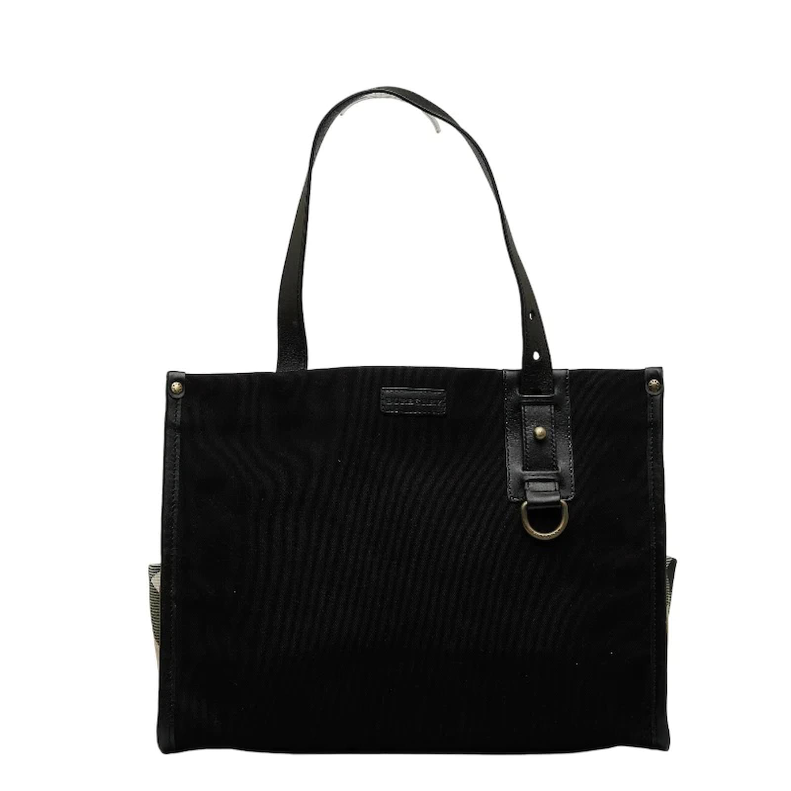 Ladies Handbags Cloth Canvas Tote Bag Black